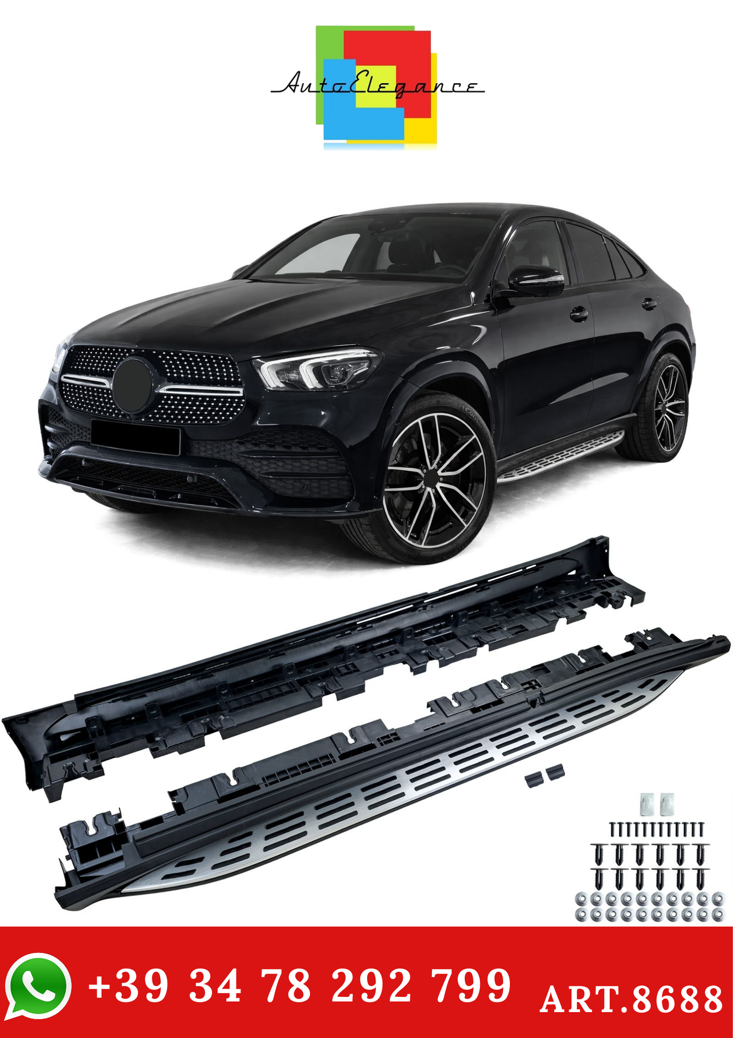 💫ART.8688 Pedane Laterali in Alluminio Stile OE per GLE C167 Coupé 2020+💫