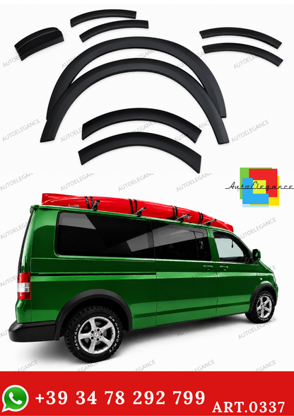 🔥0337 PARAFANGHI ADATTI PER VW TRANSPORTER T5 T5.1 2003-2015 NERO OPACO 🔥