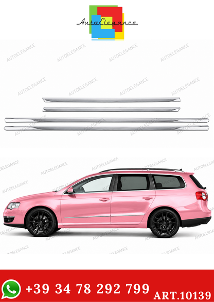 💫ART.10139 Cornici Finestrini Cromate, 4 pezzi, per VW Passat B6 3C 2005–2010💫