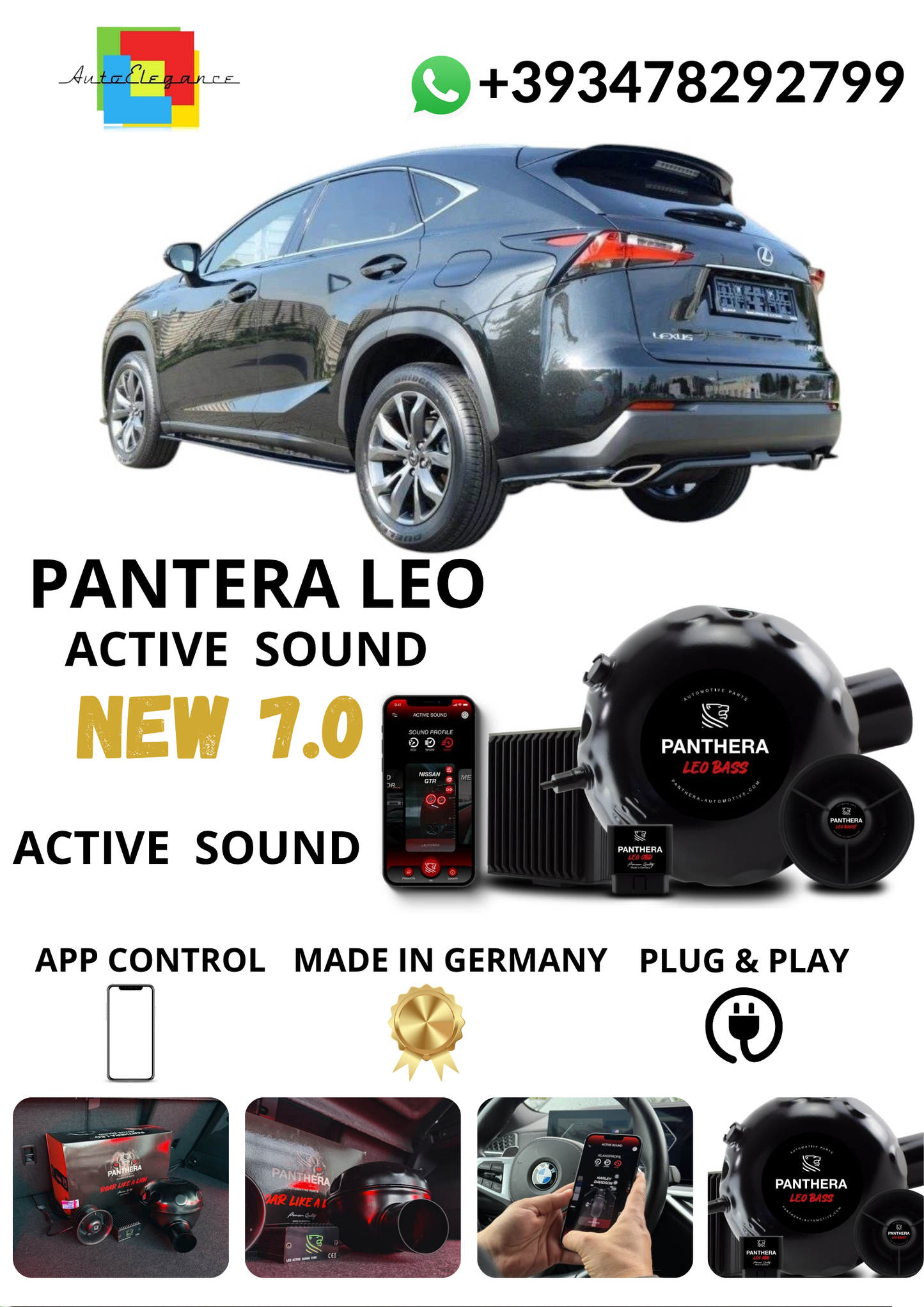 💕ART.2672 PANTHERA Soundsystem Booster 7.0 - Lexus NX Mk1 T💕