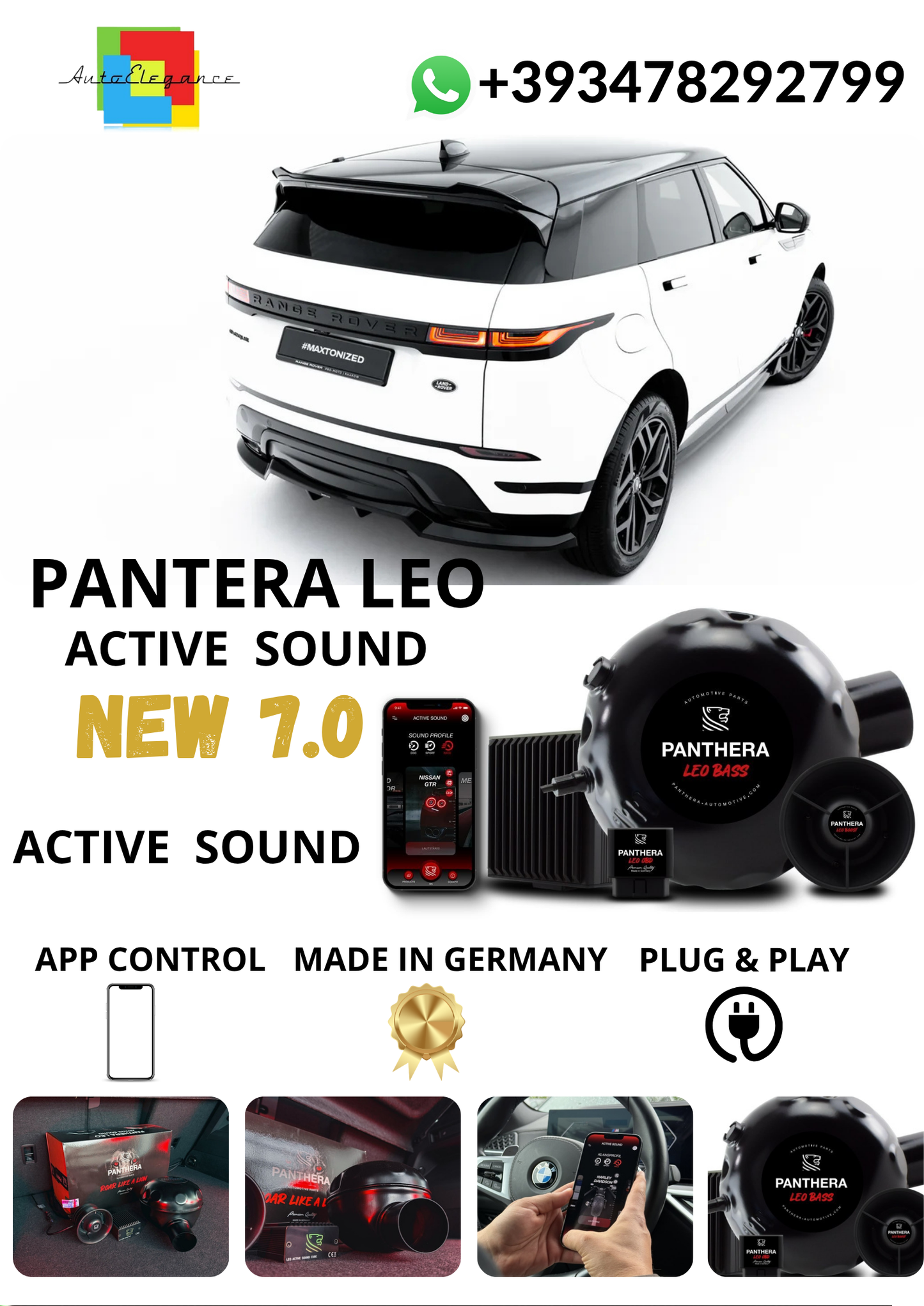 💕ART.2672 PANTHERA Soundsystem Booster 7.0 -Land Rover Range Rover Evoque HS 💕