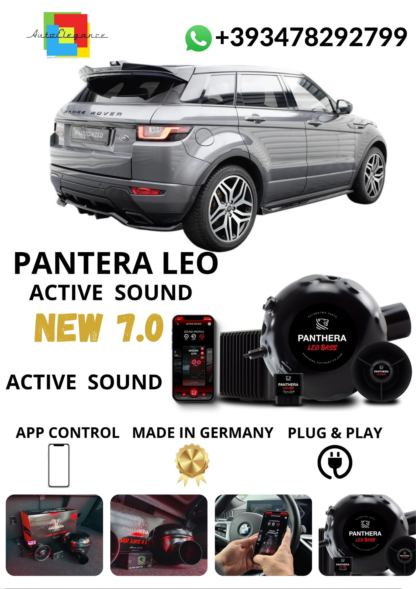 💕ART.2672 PANTHERA Soundsystem Booster 7.0 -Land Rover Range Rover Evoque HS 💕