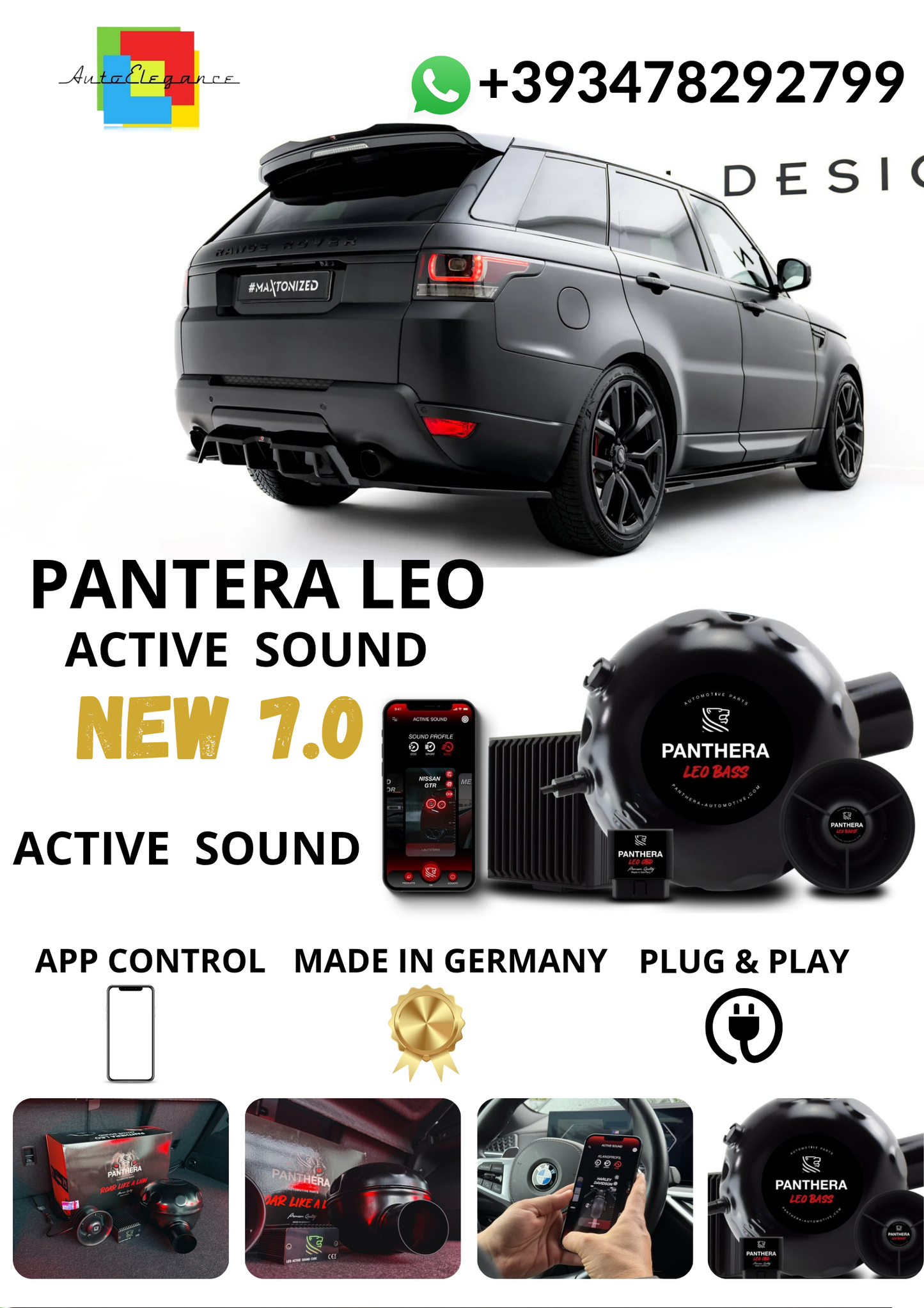 💕ART.2672 PANTHERA Soundsystem Booster 7.0 - Range Rover Sport  Mk2💕