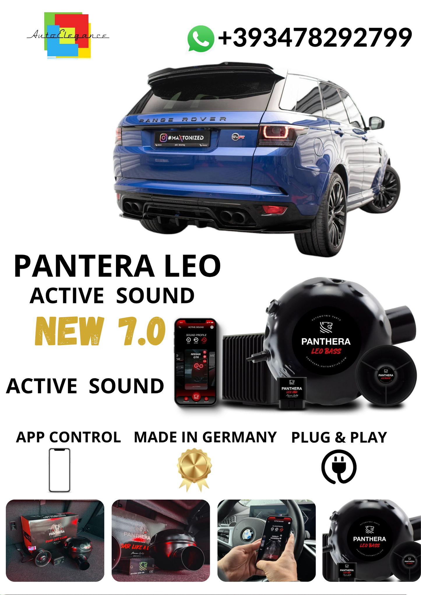💕ART.2672 PANTHERA Soundsystem Booster 7.0 -  Range Rover Sport SVR Mk2💕