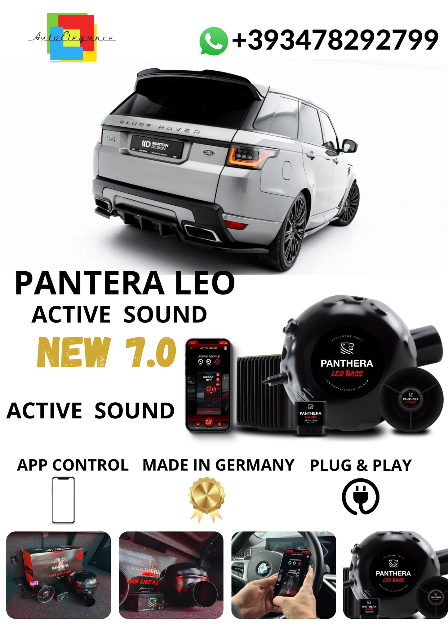 💕ART.2672 PANTHERA Soundsystem Booster 7.0 -Range Rover Sport Mk2 Facelift💕
