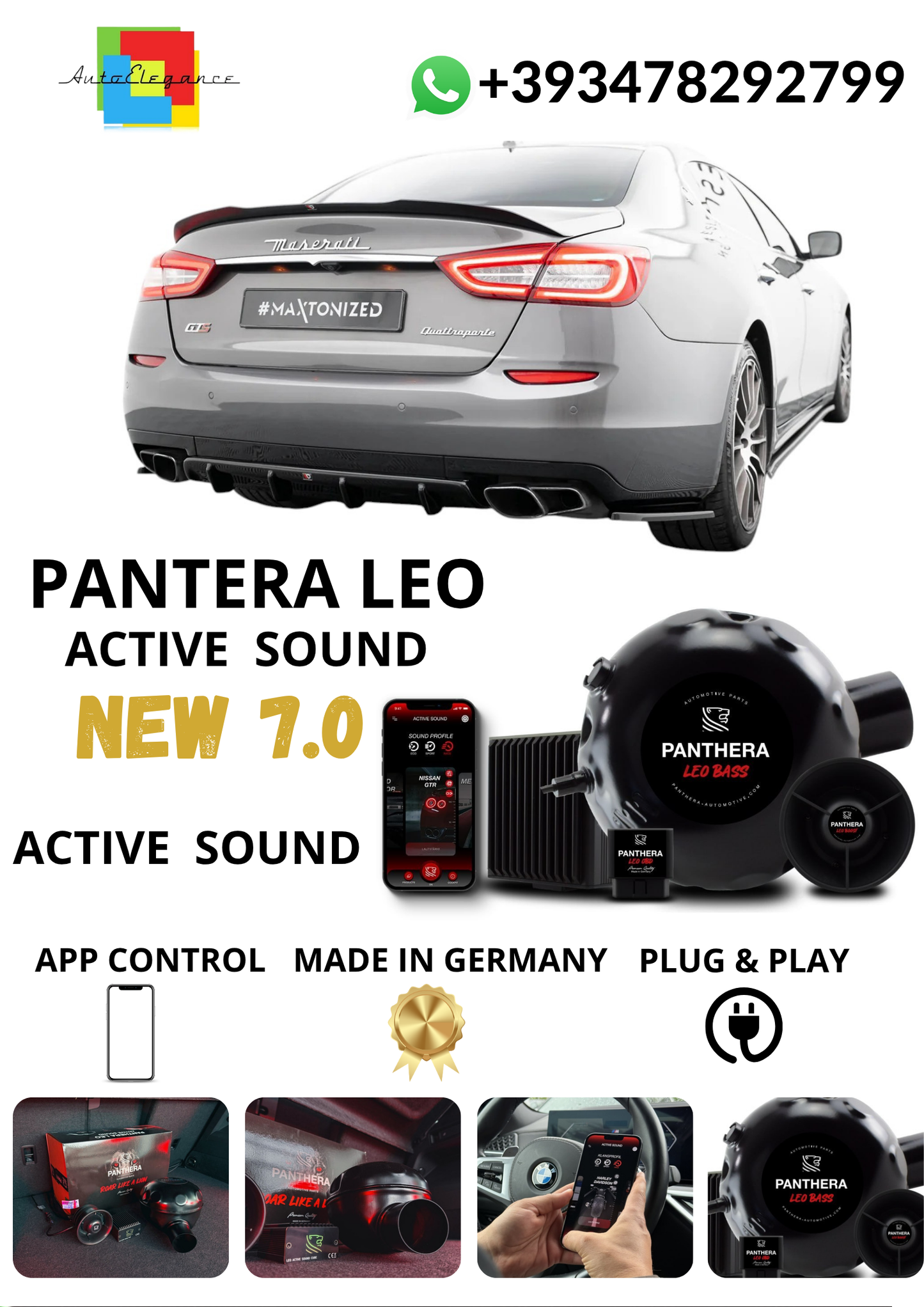 💕Sound Booster Panthera Maserati Quattroporte  Scarico Sportivo Elettronico💕