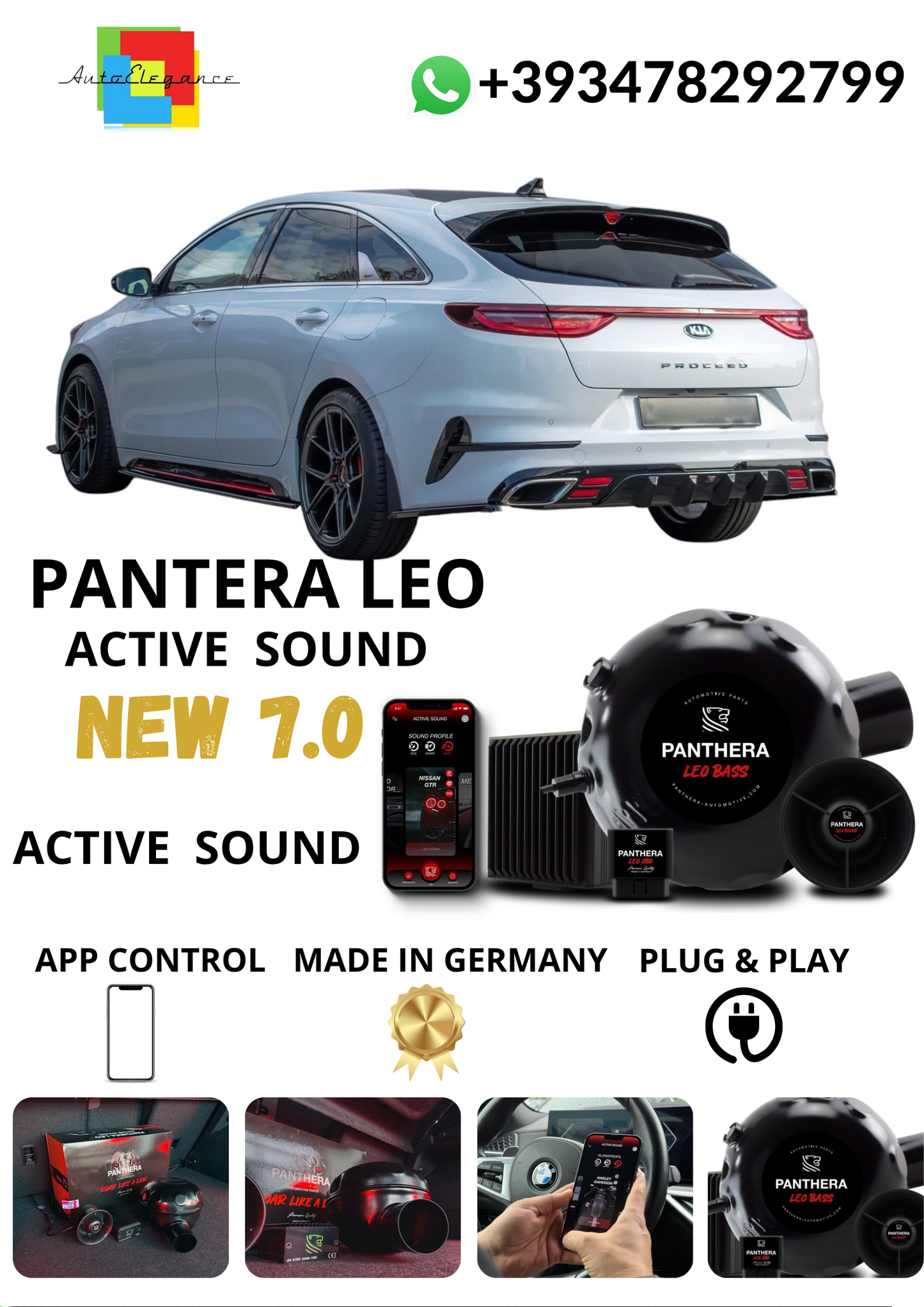 💕Sound Booster Panthera Kia ProCeed GT   Scarico Sportivo Elettronico💕