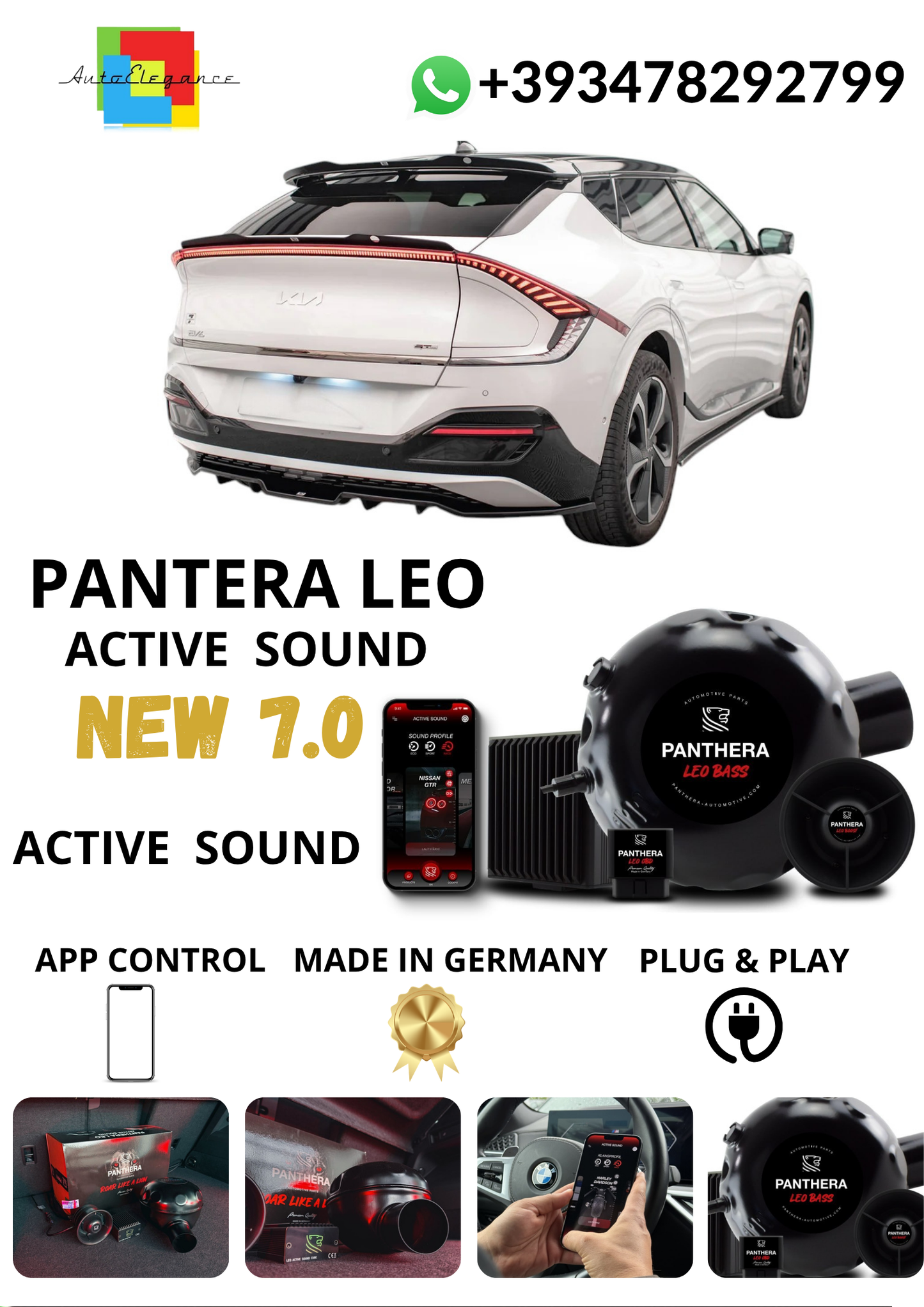 💕Sound Booster Panthera Kia EV6 GT-Line   Scarico Sportivo Elettronico💕