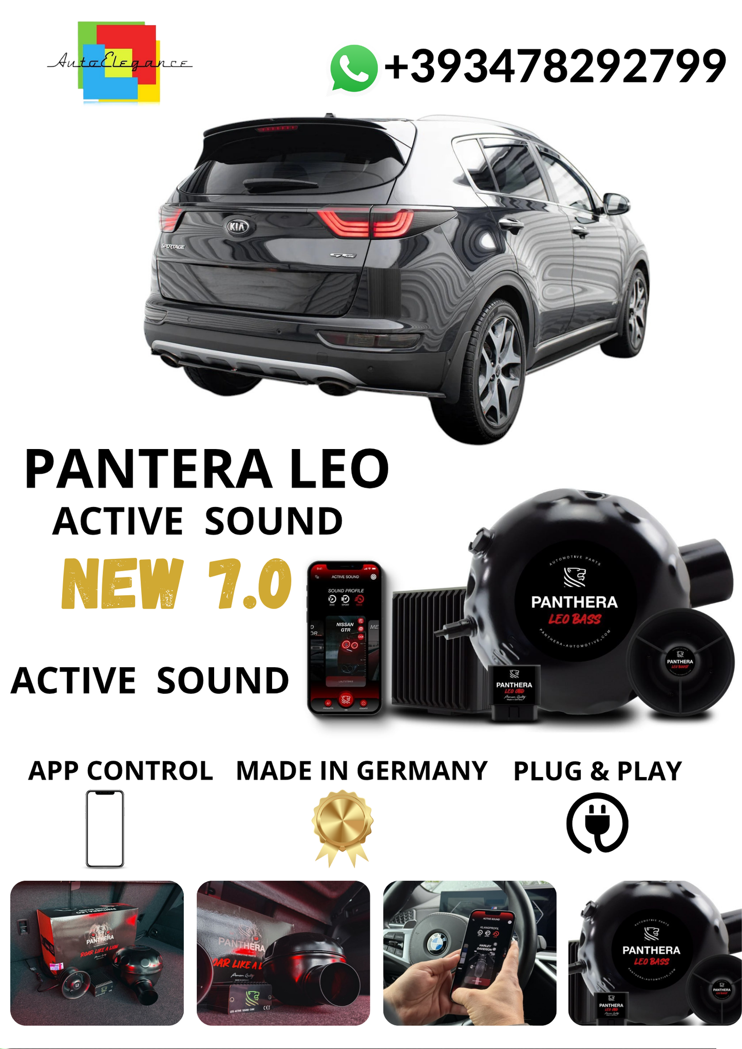 💕Sound Booster Panthera KIA SPORTAGE mk4 Scarico Sportivo Elettronico💕