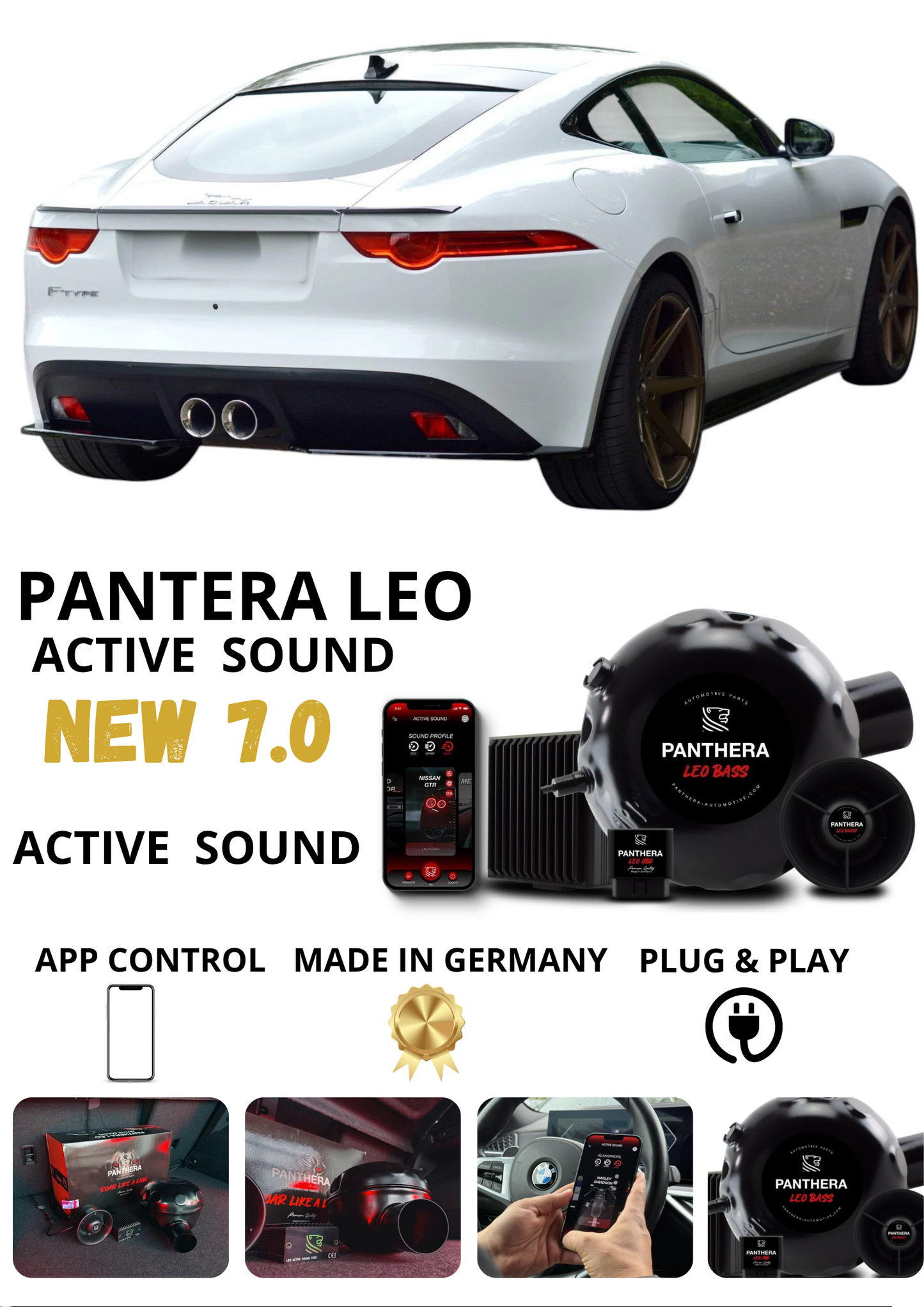 💕Sound Booster Panthera Scarico Elettronico Active Exhaust Jaguar F-Type X152💕