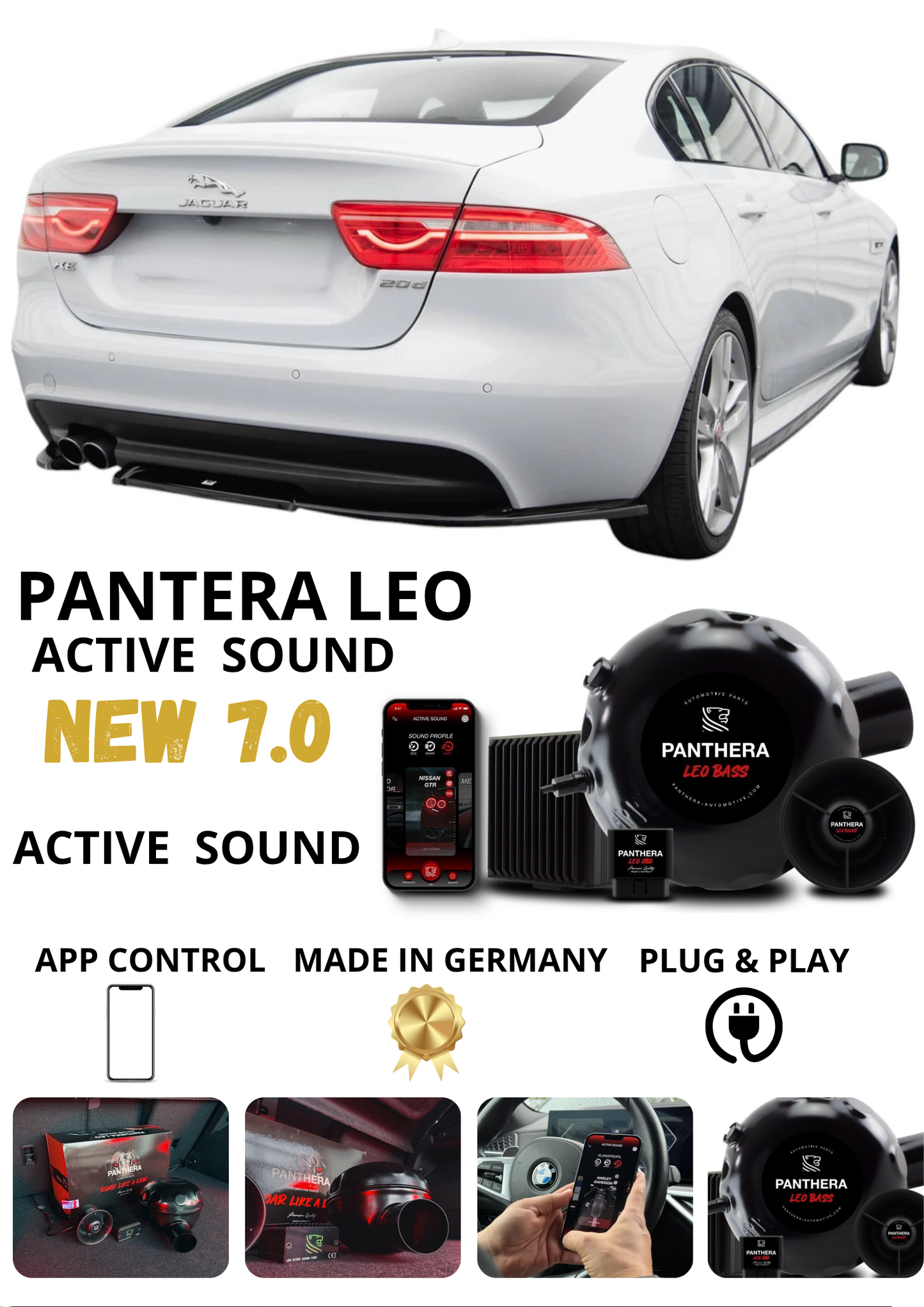 💕Sound Booster Panthera Scarico Elettronico Active Exhaust Jaguar XE X760💕