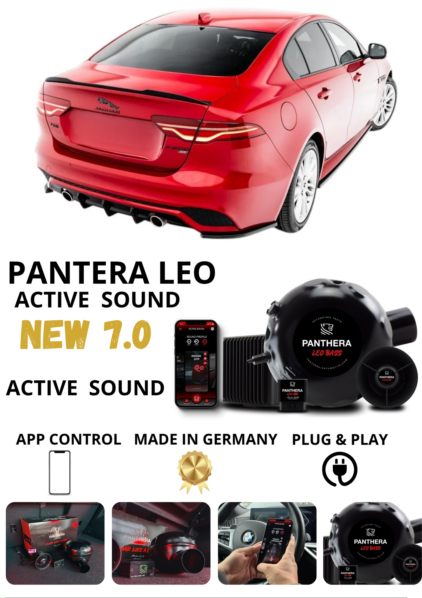 💕Sound Booster Panthera Scarico Elettronico Active Exhaust Jaguar XE X760💕