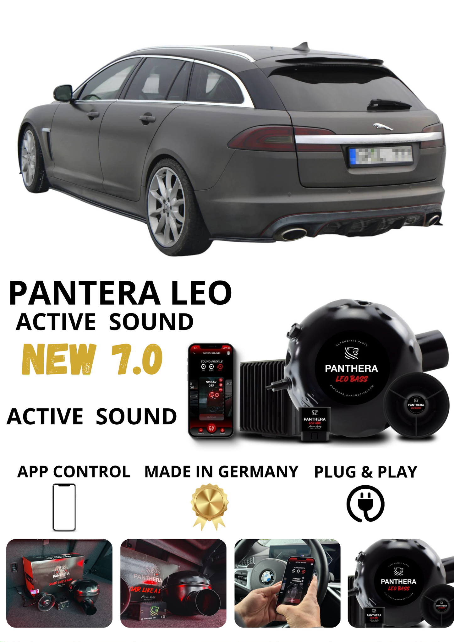 💕Sound Booster Panthera Scarico Elettronico Active Exhaust JAGUAR XF (X250) 💕