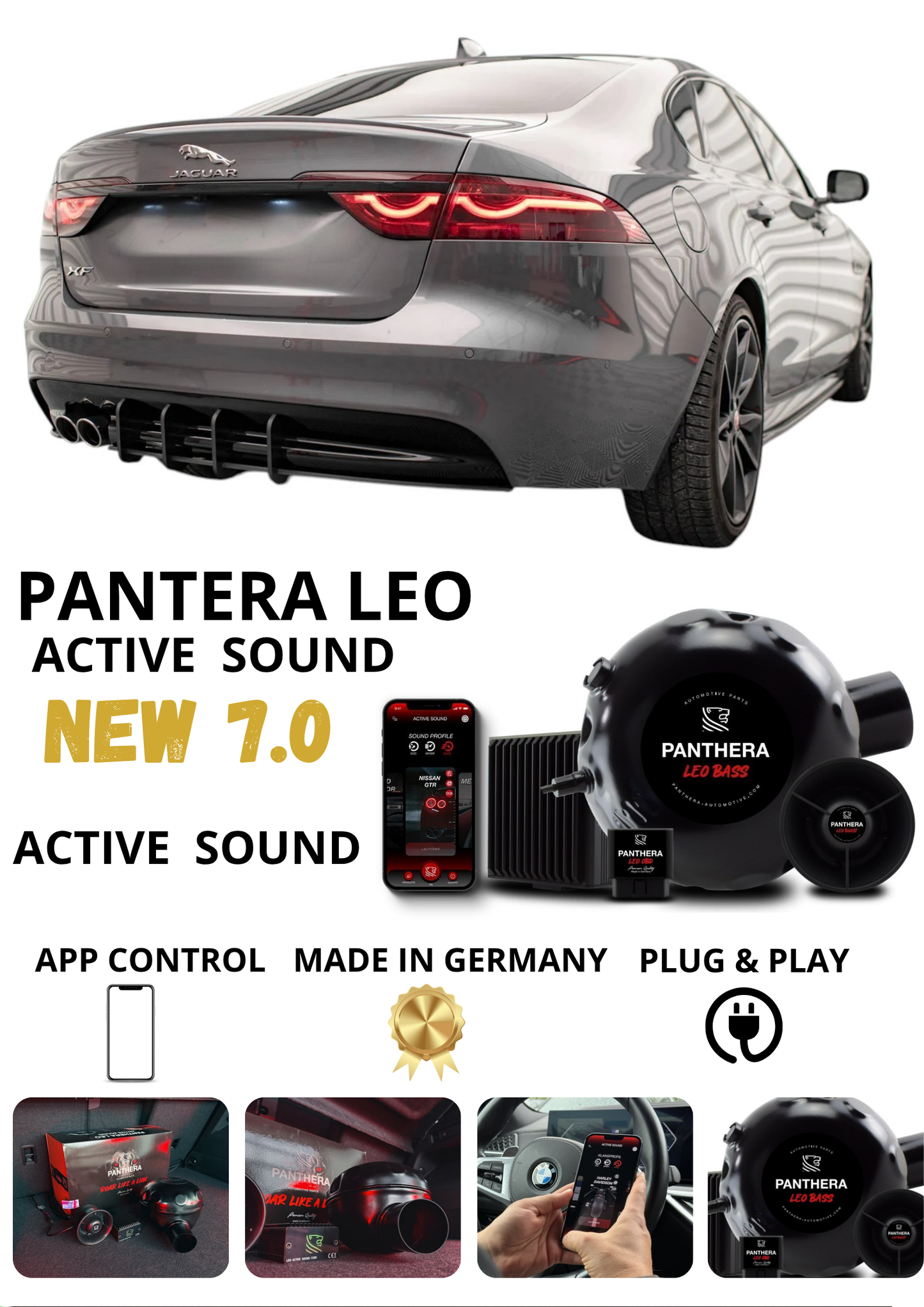 💕Sound Booster Panthera Scarico Elettronico Active Exhaust Jaguar XF R-Sport 💕