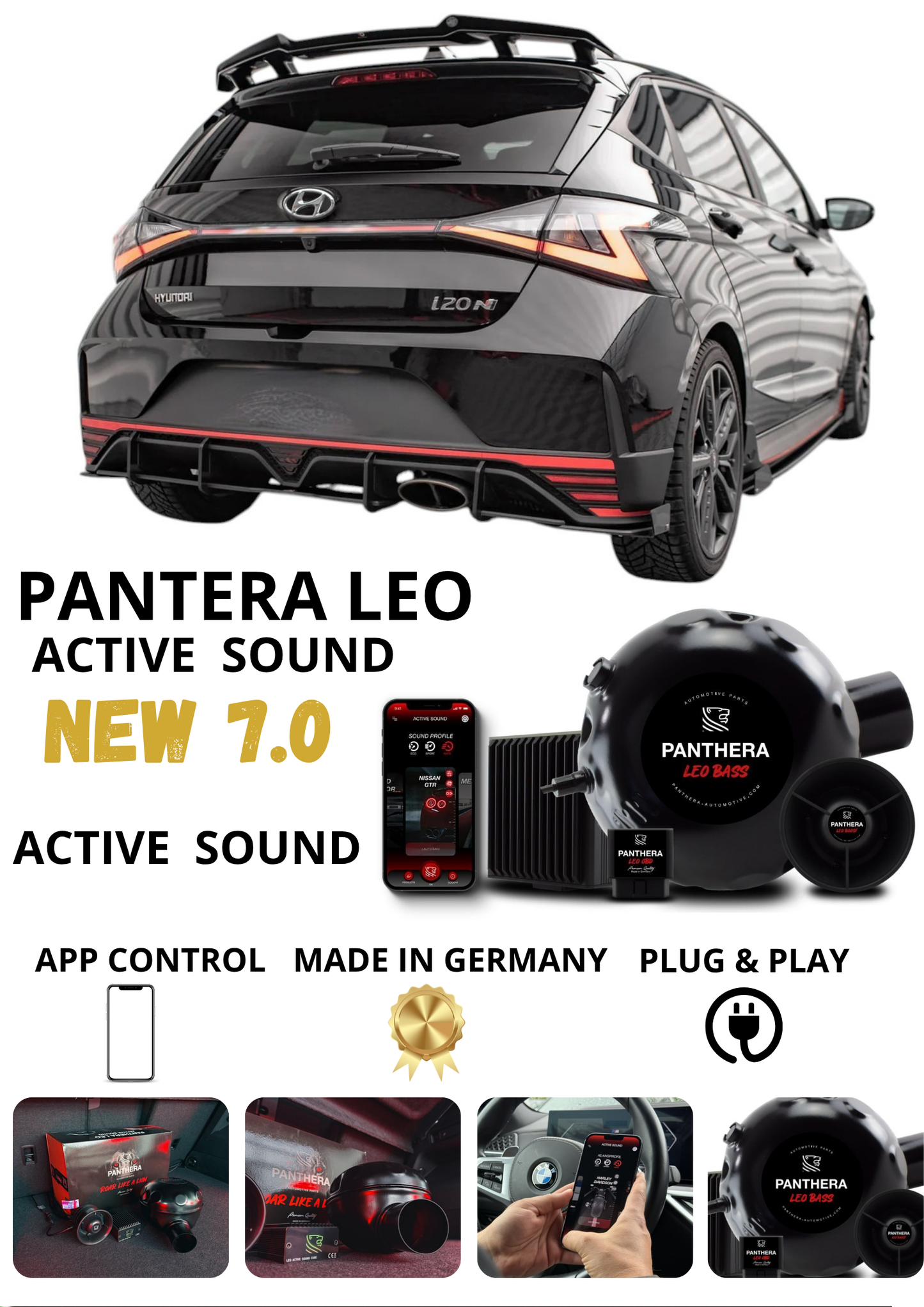 💕Sound Booster Panthera Scarico Elettronico Active Exhaust Hyundai I20 MK3💕