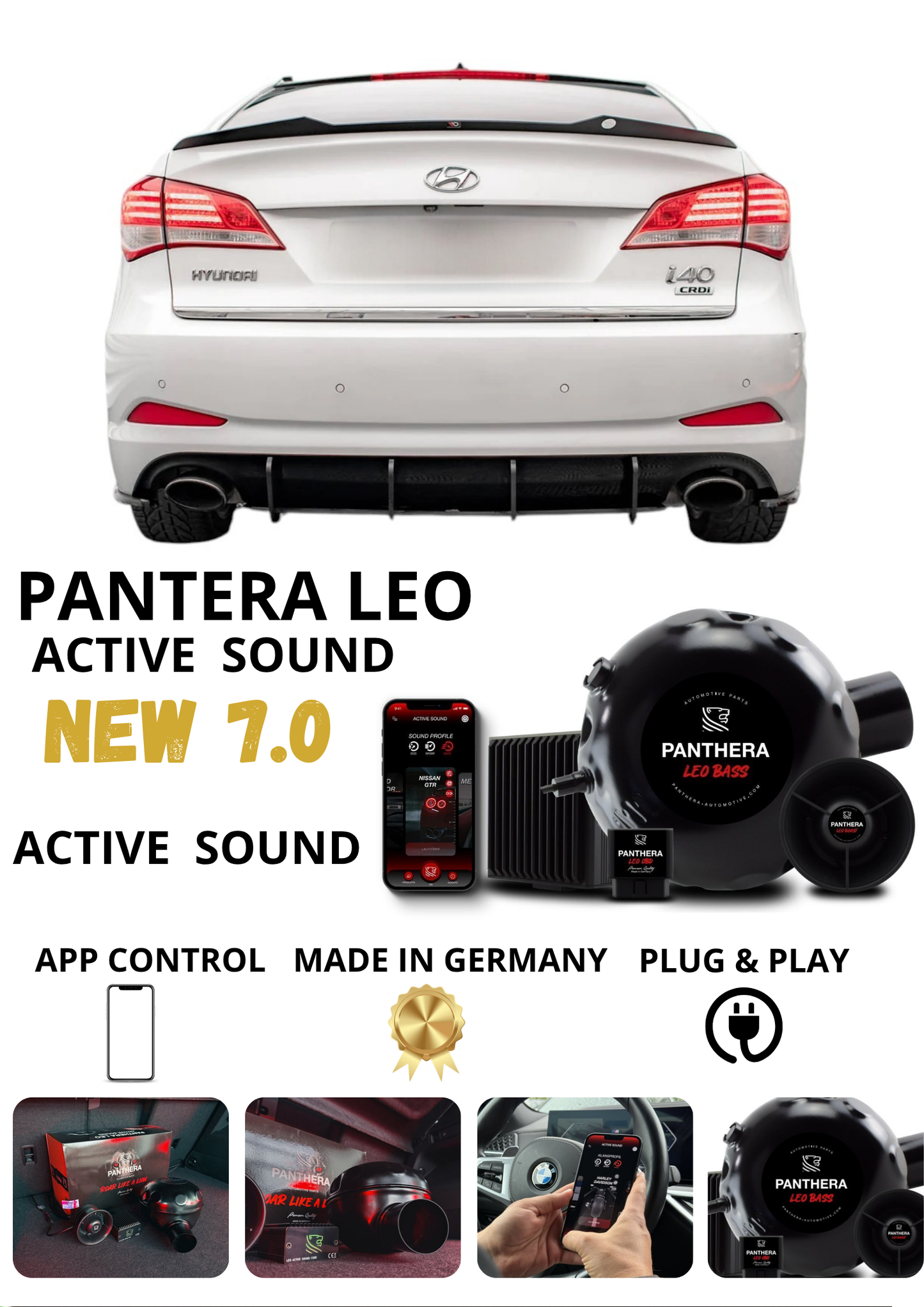 💕Sound Booster Panthera Scarico Elettronico Active Exhaust  Hyundai I40 Mk1💕