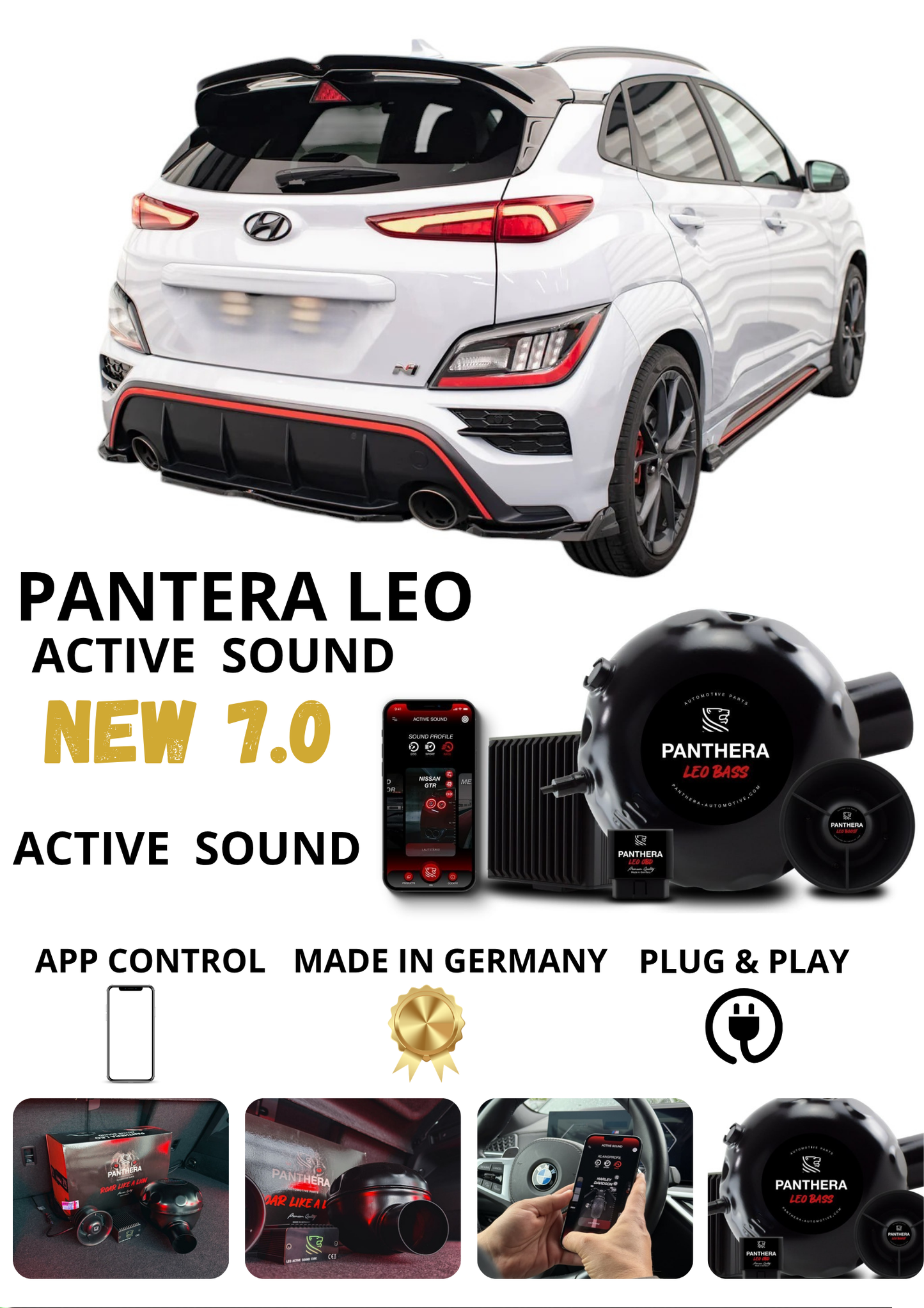 💕Sound Booster Panthera Scarico Elettronico Active Exhaust  Hyundai Kona💕