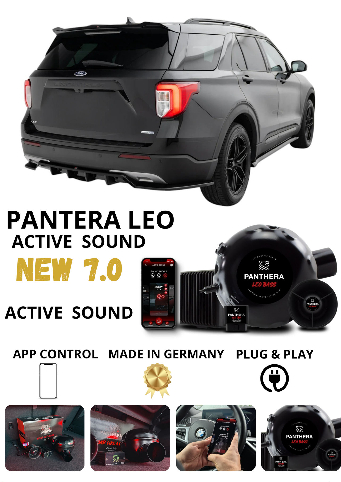 💕 Sound Booster Adatto per Ford Explorer XLT Mk6 Active Exhaust Sportivo 💕