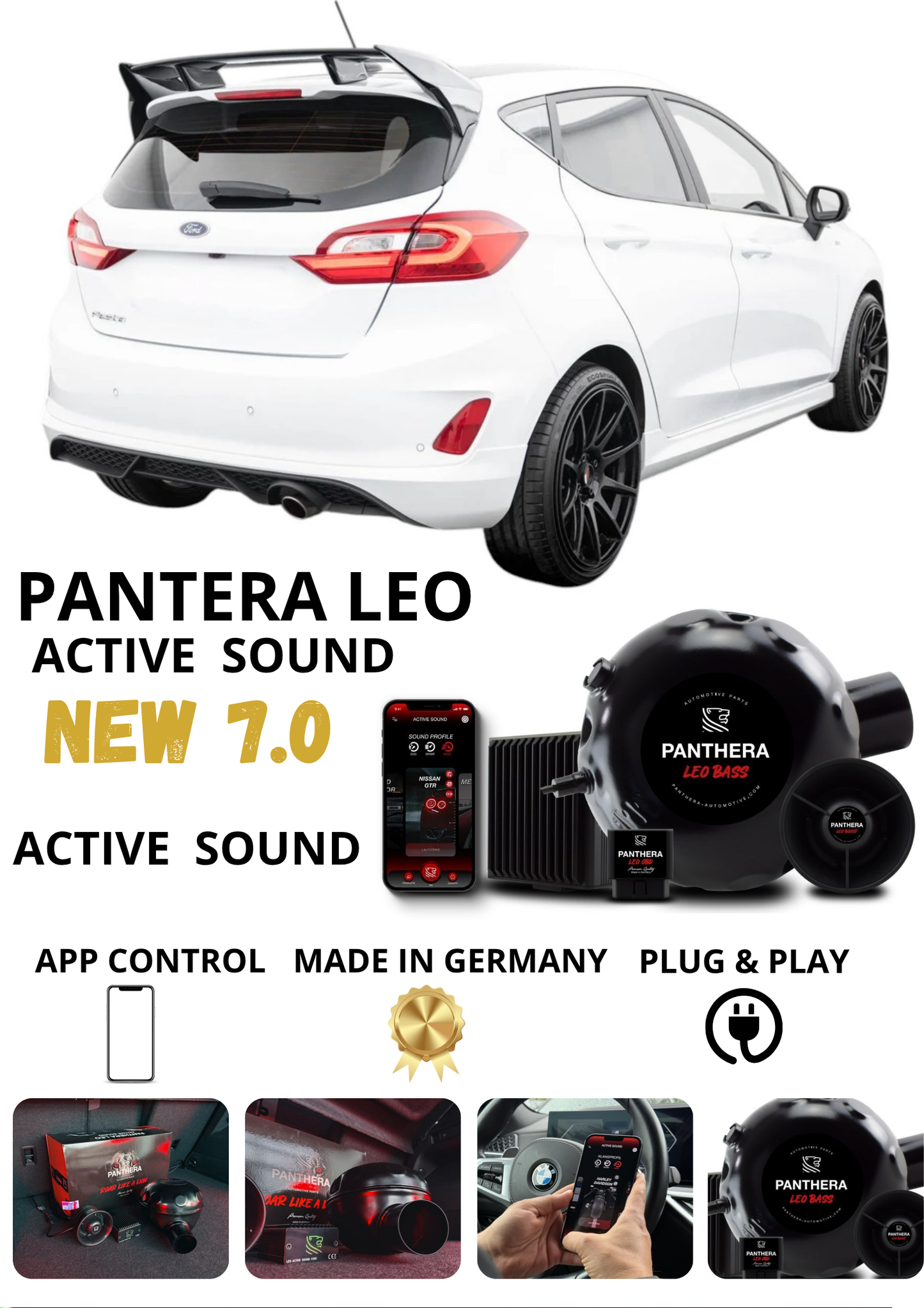 💕 Sound Booster Adatto per Ford Fiesta Standard  Active Exhaust Sportivo 💕