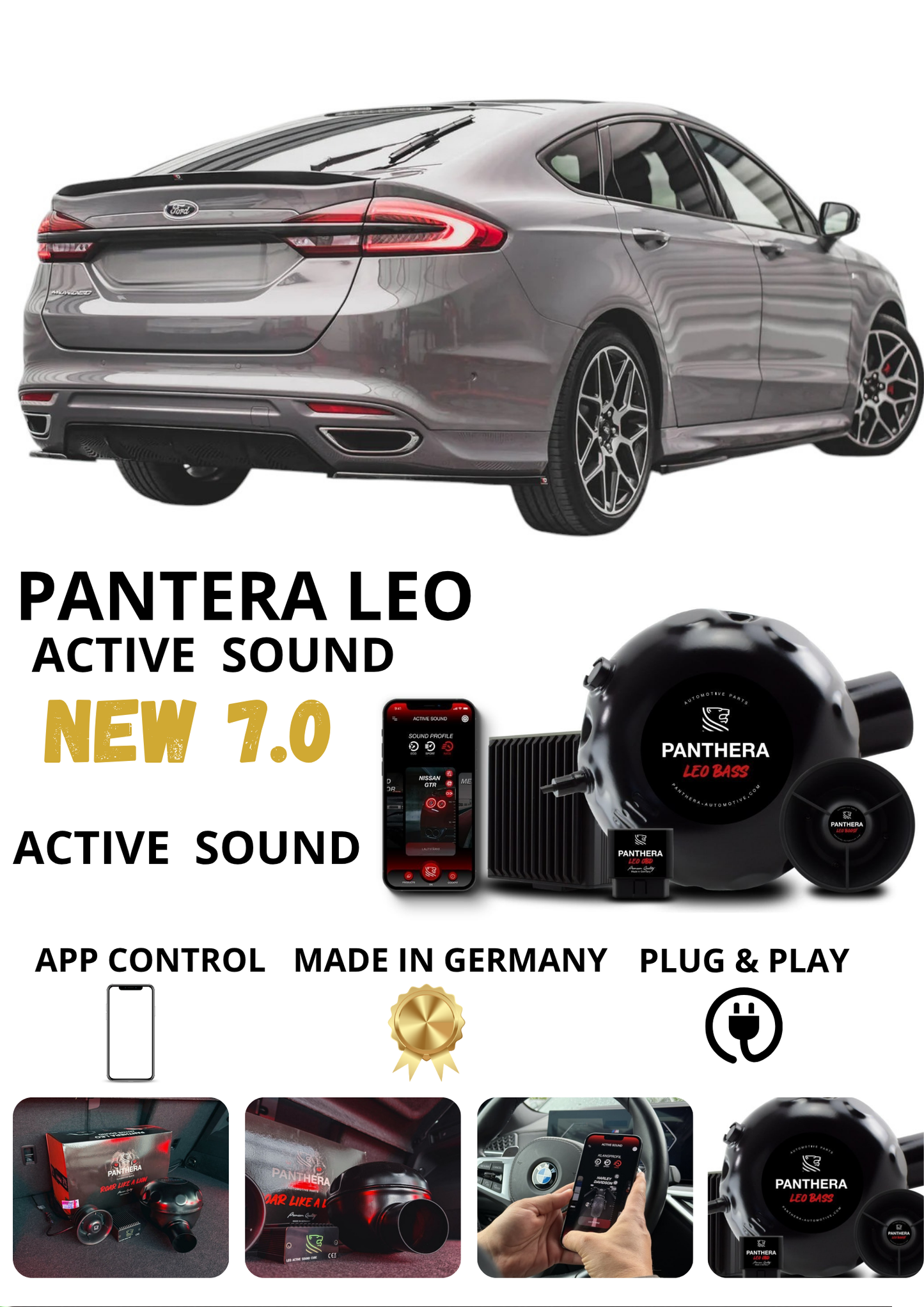 💕 Sound Booster Adatto per  Ford Mondeo 14-19 Active Exhaust Sportivo 💕