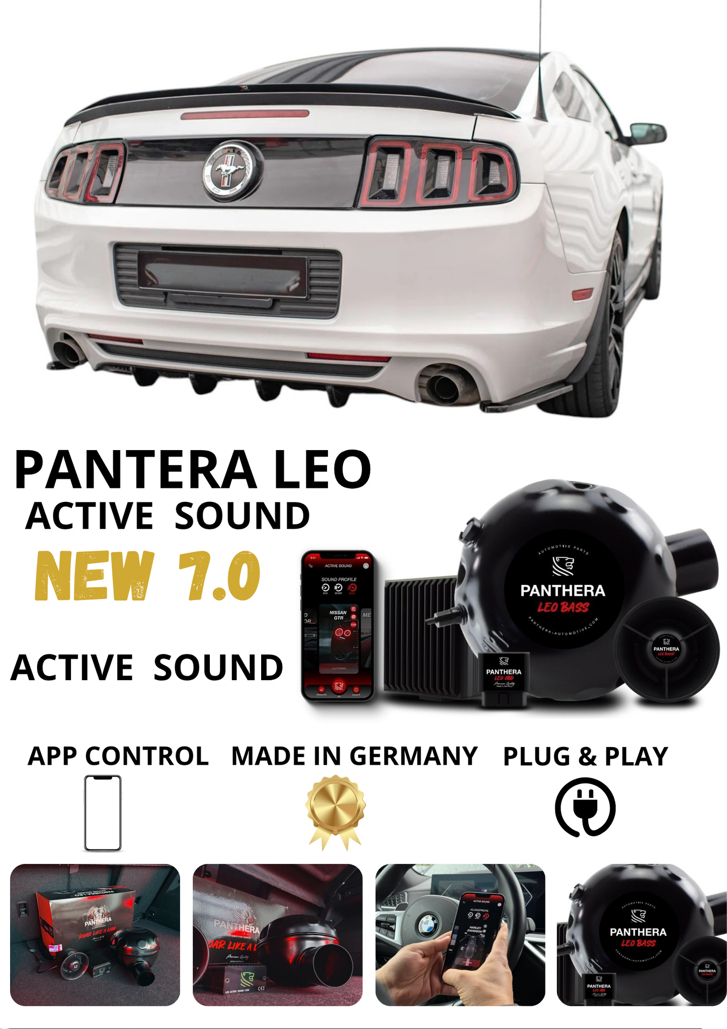 💕 Sound Booster Adatto per  Ford Mustang Mk5 09-14 Active Exhaust Sportivo 💕