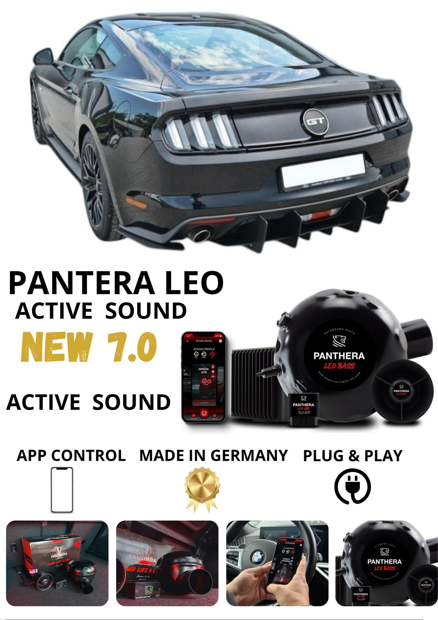 💕 Sound Booster Adatto per  Ford Mustang GT 14-17 Active Exhaust Sportivo 💕