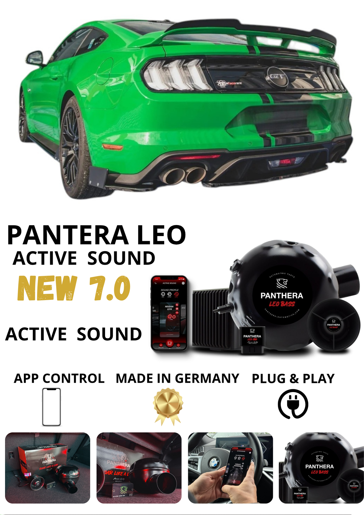 💕 Sound Booster Adatto per  Ford Mustang GT 17-23 Active Exhaust Sportivo 💕