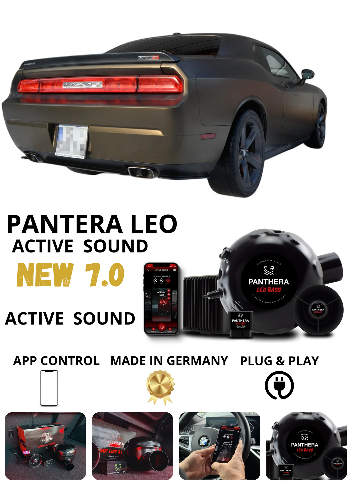 💕 Sound Booster Adatto per DODGE CHALLENGER MK3 Active Exhaust Sportivo 💕
