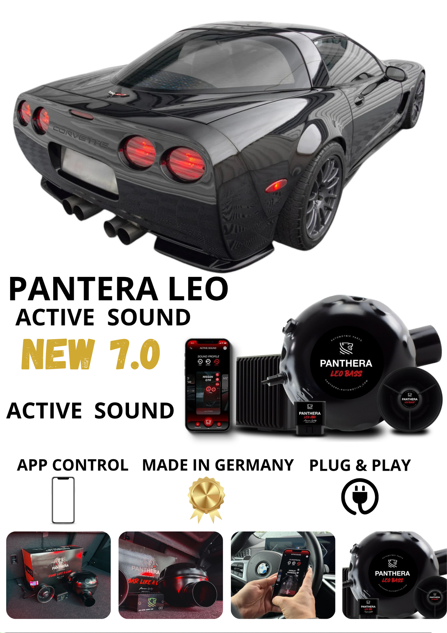 💕 Sound Booster Adatto per Chevrolet Corvette C5  Active Exhaust Sportivo 💕