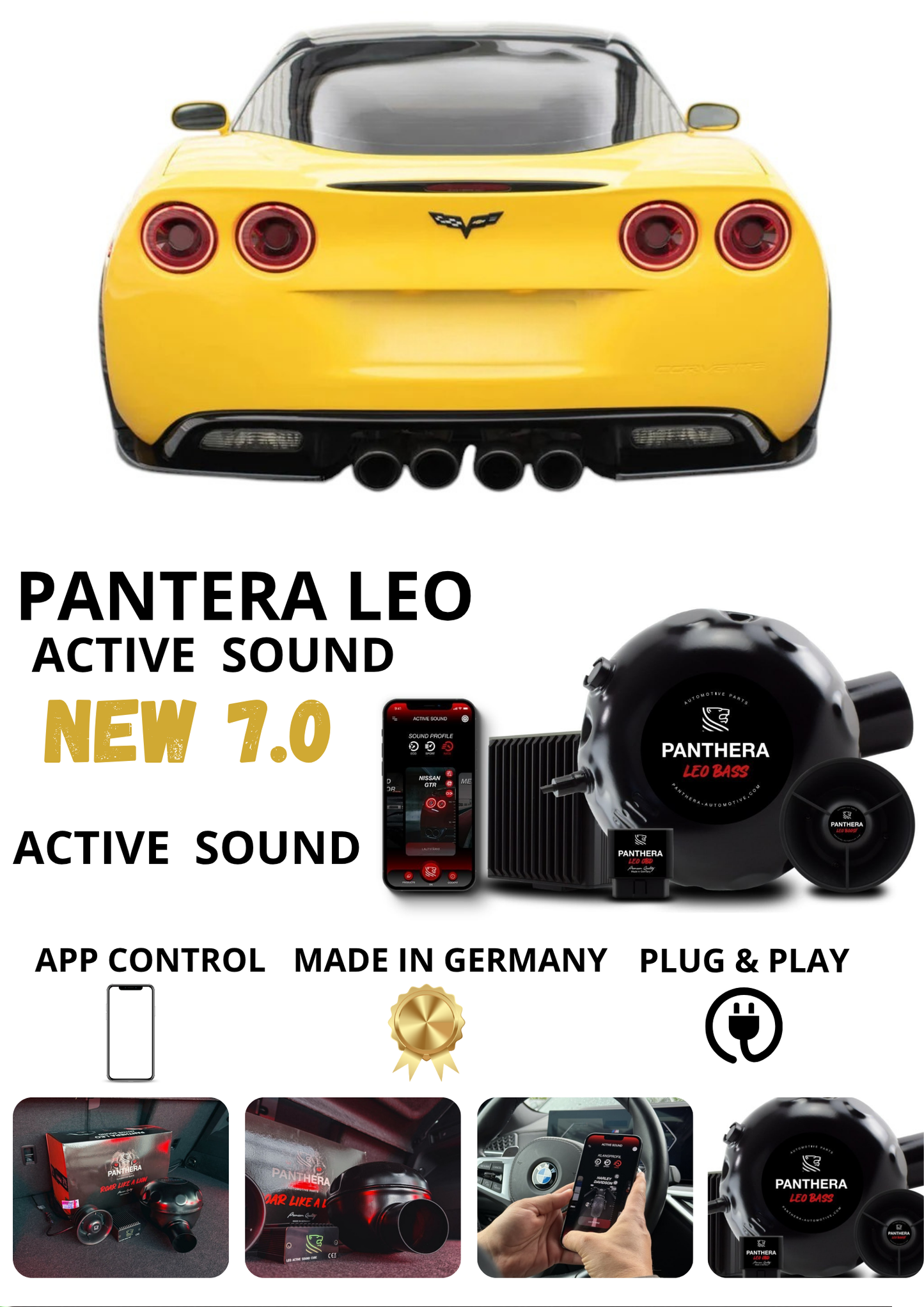 💕 Sound Booster Adatto per Chevrolet Corvette C6  Active Exhaust Sportivo 💕