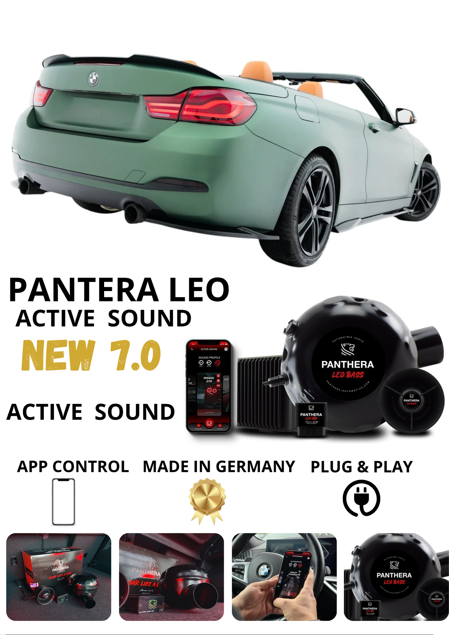 💕 Sound Booster Adatto per BMW 4 Cabrio F33 Active Exhaust Sportivo 💕