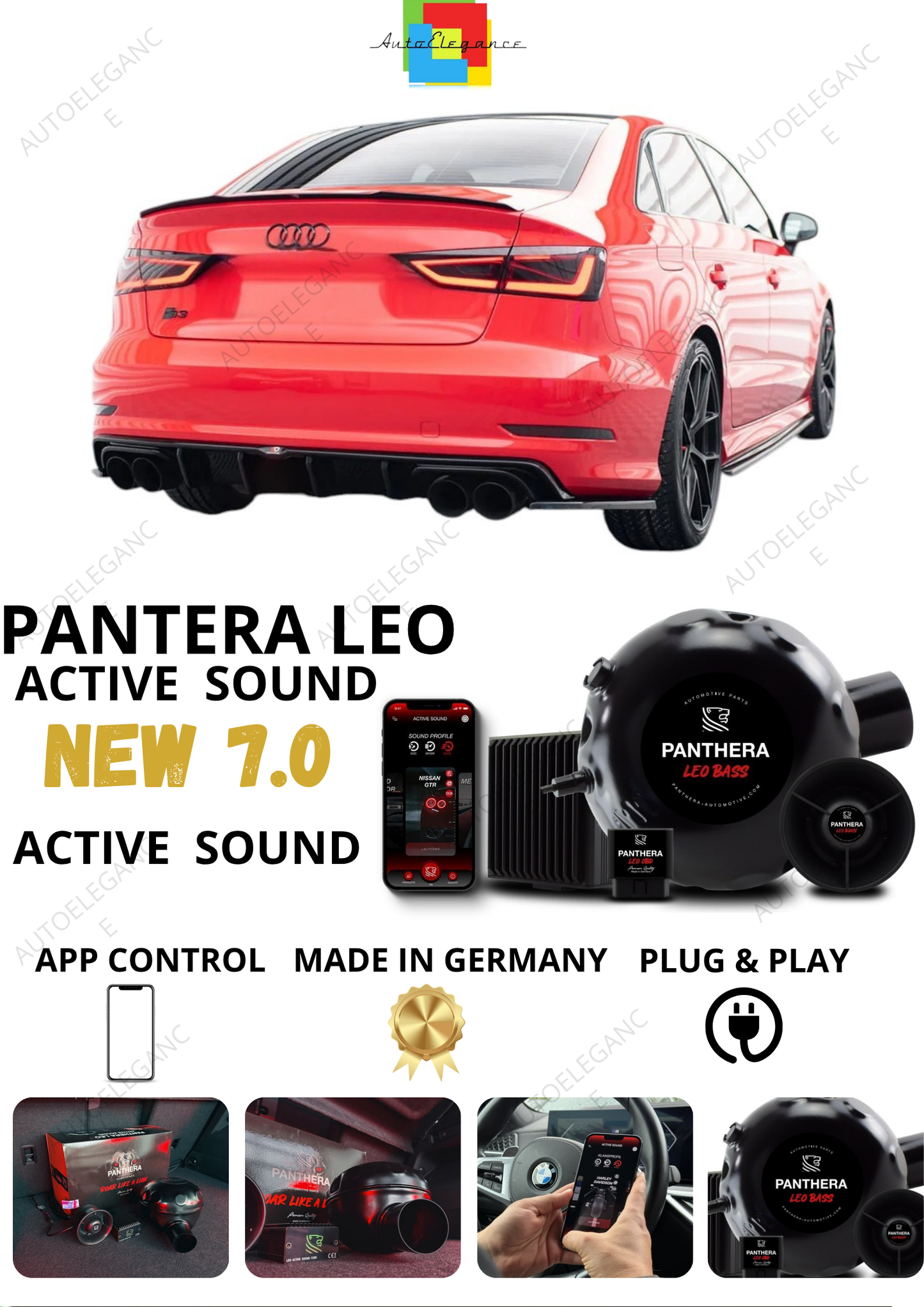 💕 Sound Booster Adatto per Audi A3 / A3 S-Line 8V Active Exhaust Sportivo 💕