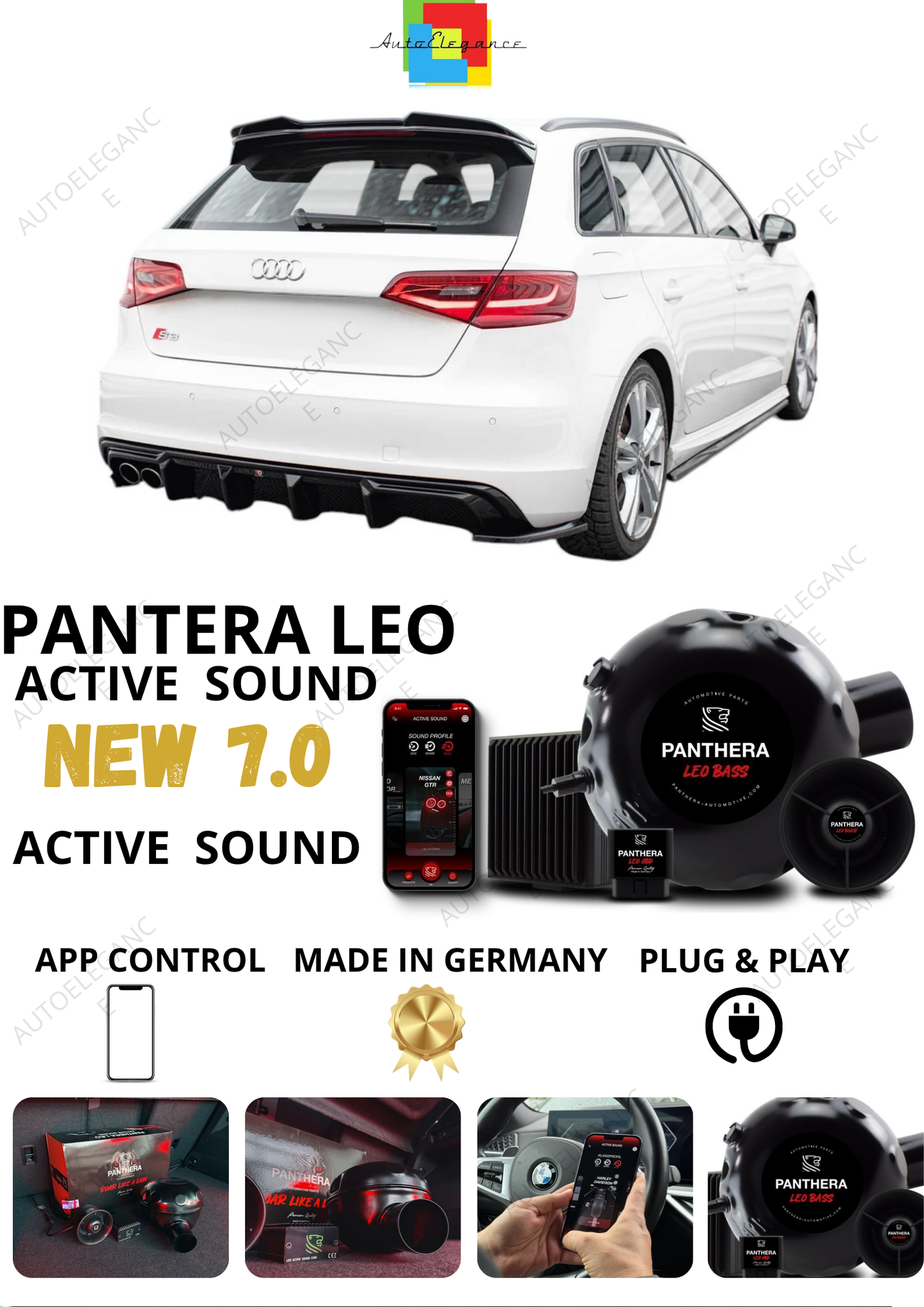💕 Sound Booster Adatto per Audi A3 S-Line  8V Active Exhaust Sportivo 💕