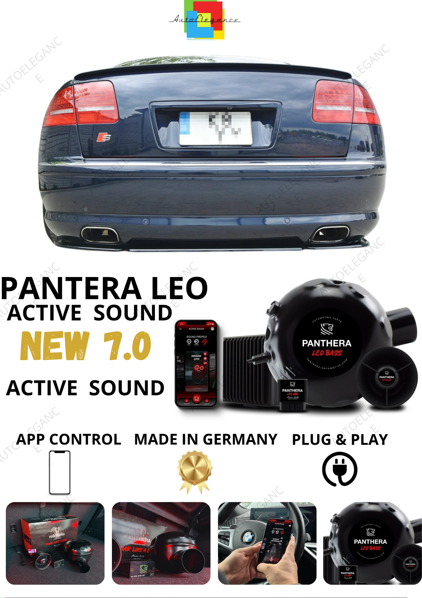💕 Sound Booster Adatto per Audi A8 W12 D3 Active Exhaust Sportivo 💕