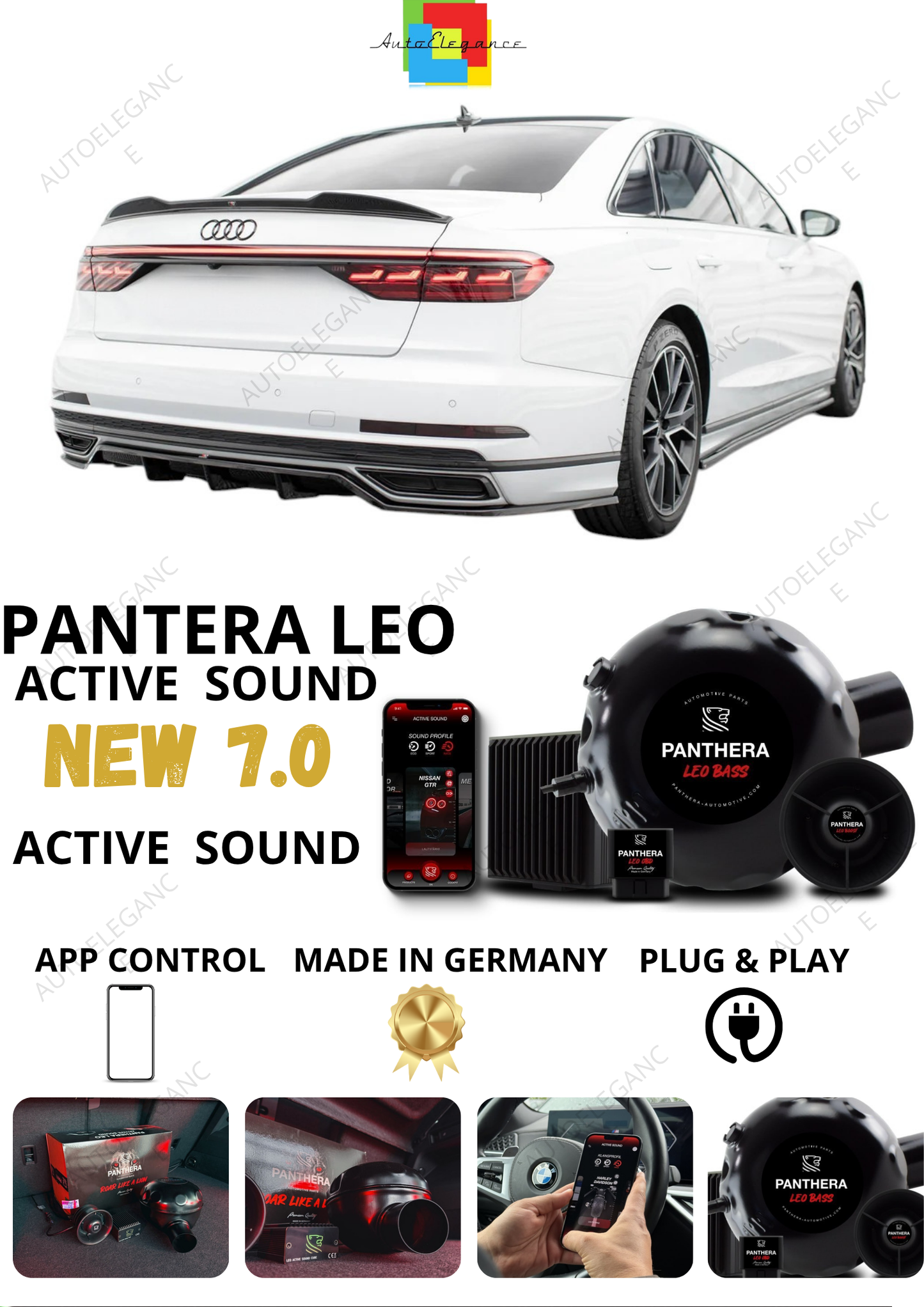 💕 Sound Booster Adatto per Audi A8 / A8 S-L Facelift Active Exhaust Sportivo 💕