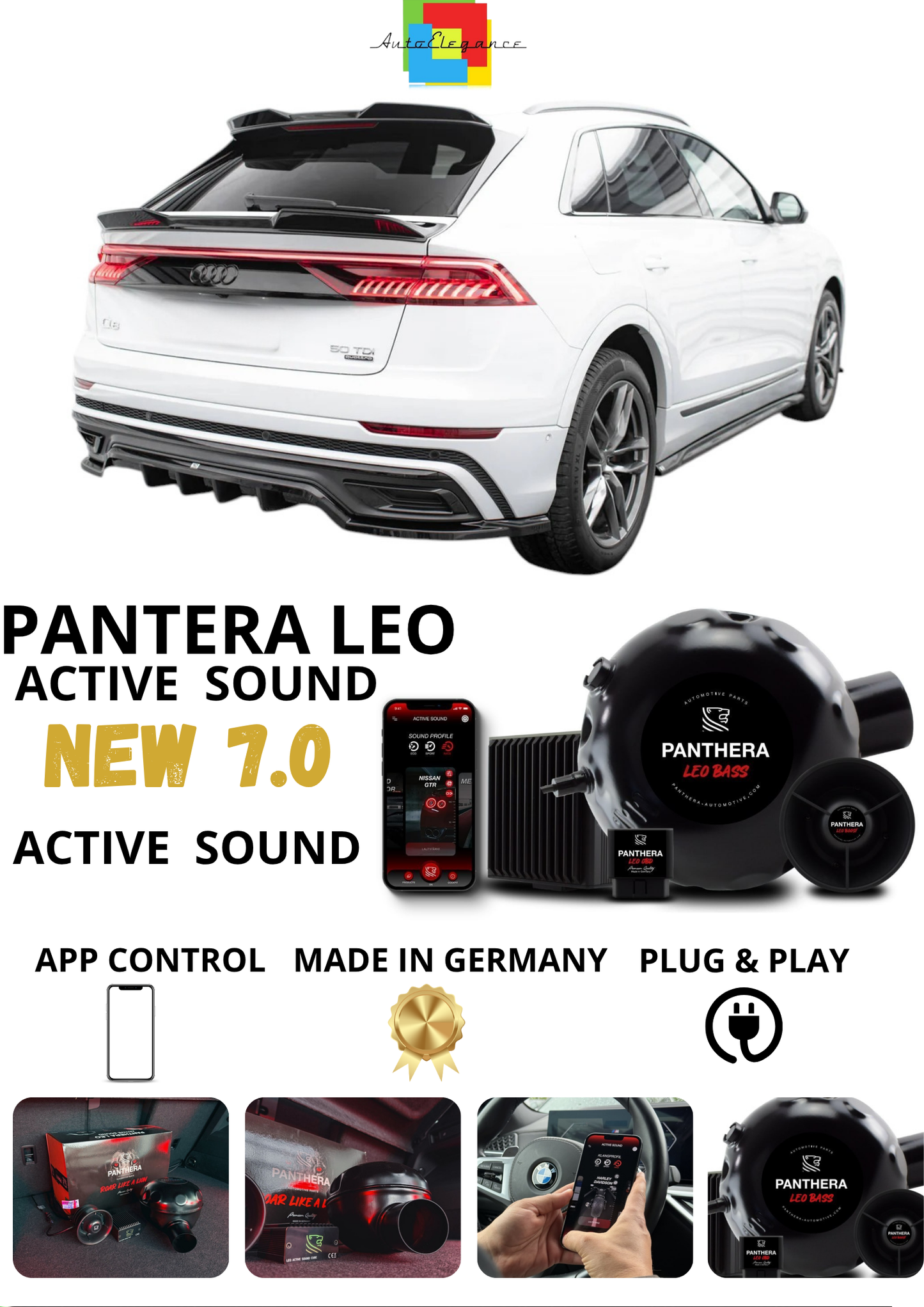 💕 Sound Booster Adatto perAudi Q8 / SQ8 / Q8 S-Line  Active Exhaust Sportivo 💕