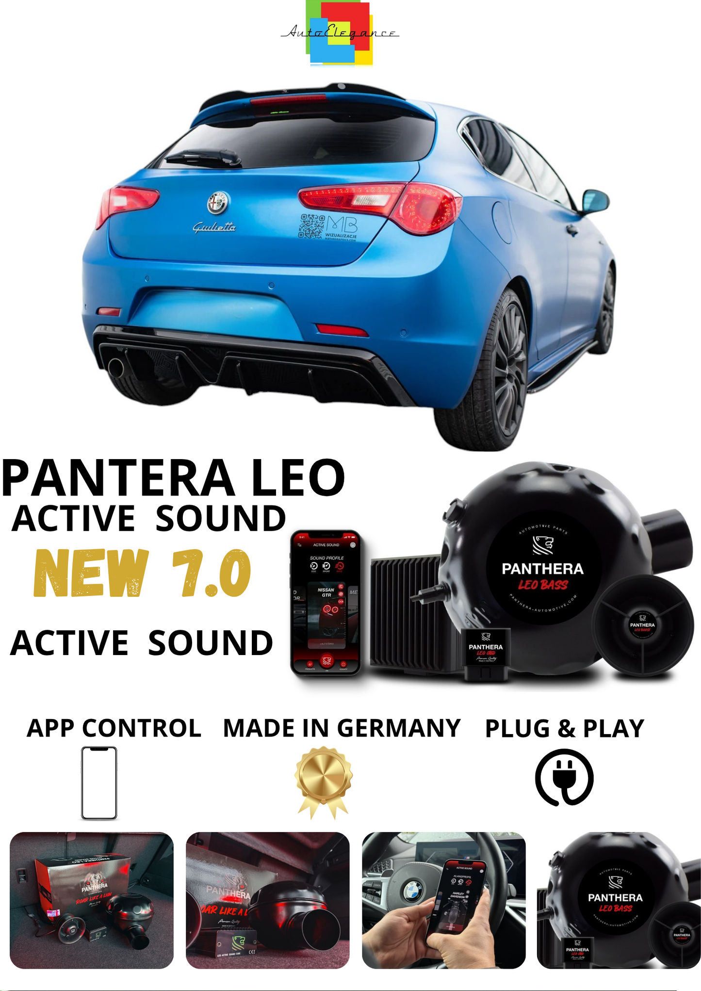 💕 Sound Booster Adatto per  Alfa Romeo Giulietta Active Exhaust Sportivo 💕