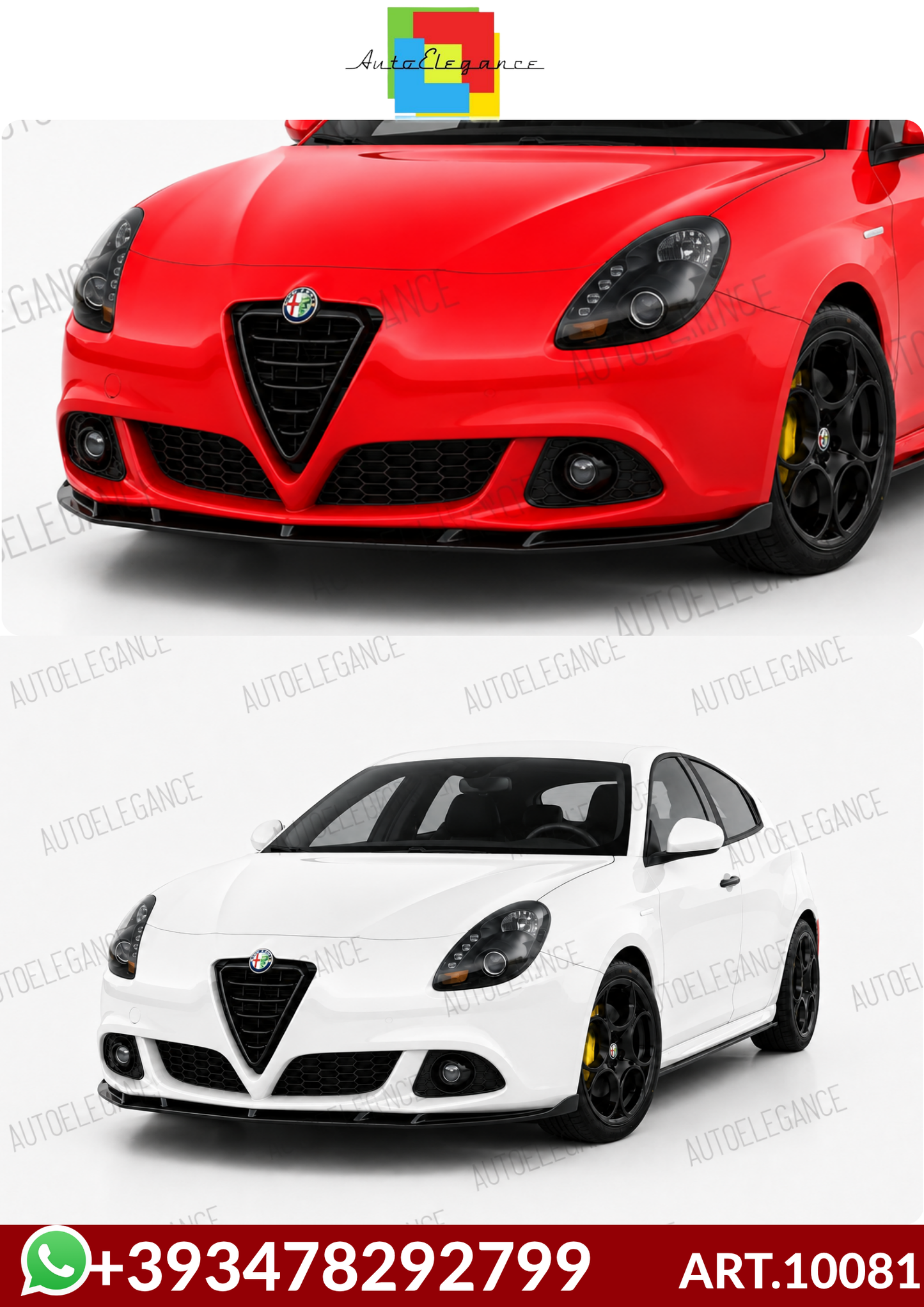 💕ART.10081 SPLITTER  ALFA ROMEO  GIULIA  NERO  LUCIDO 💕