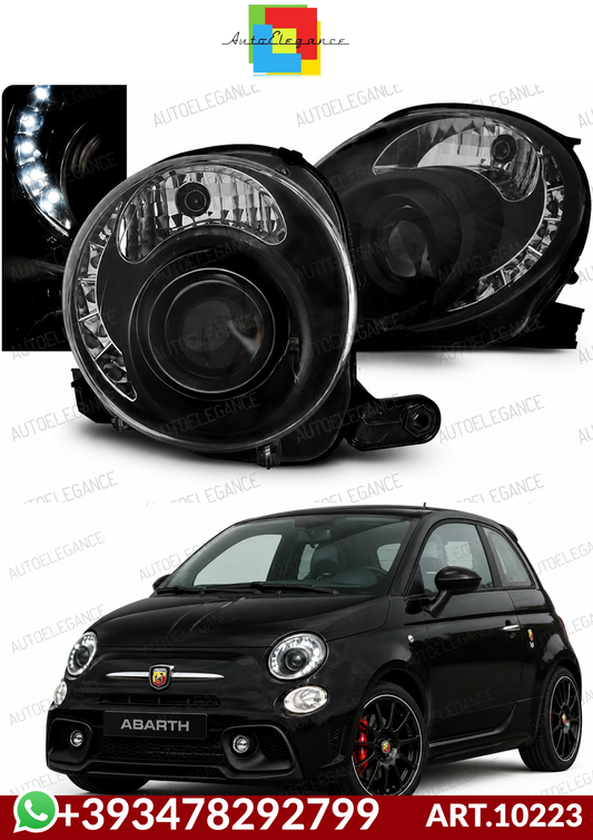 💕ART.10223 FARI ANTERIORI FIAT 500 07-15💕