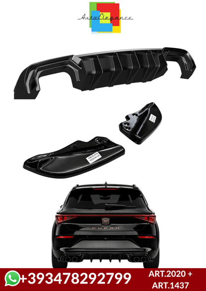 💕ART.2020 + ART.1437 FLAPS  +DIFFUSORI  CUPRA  FOMENTOR 2020+NERO  LUCIDO💕