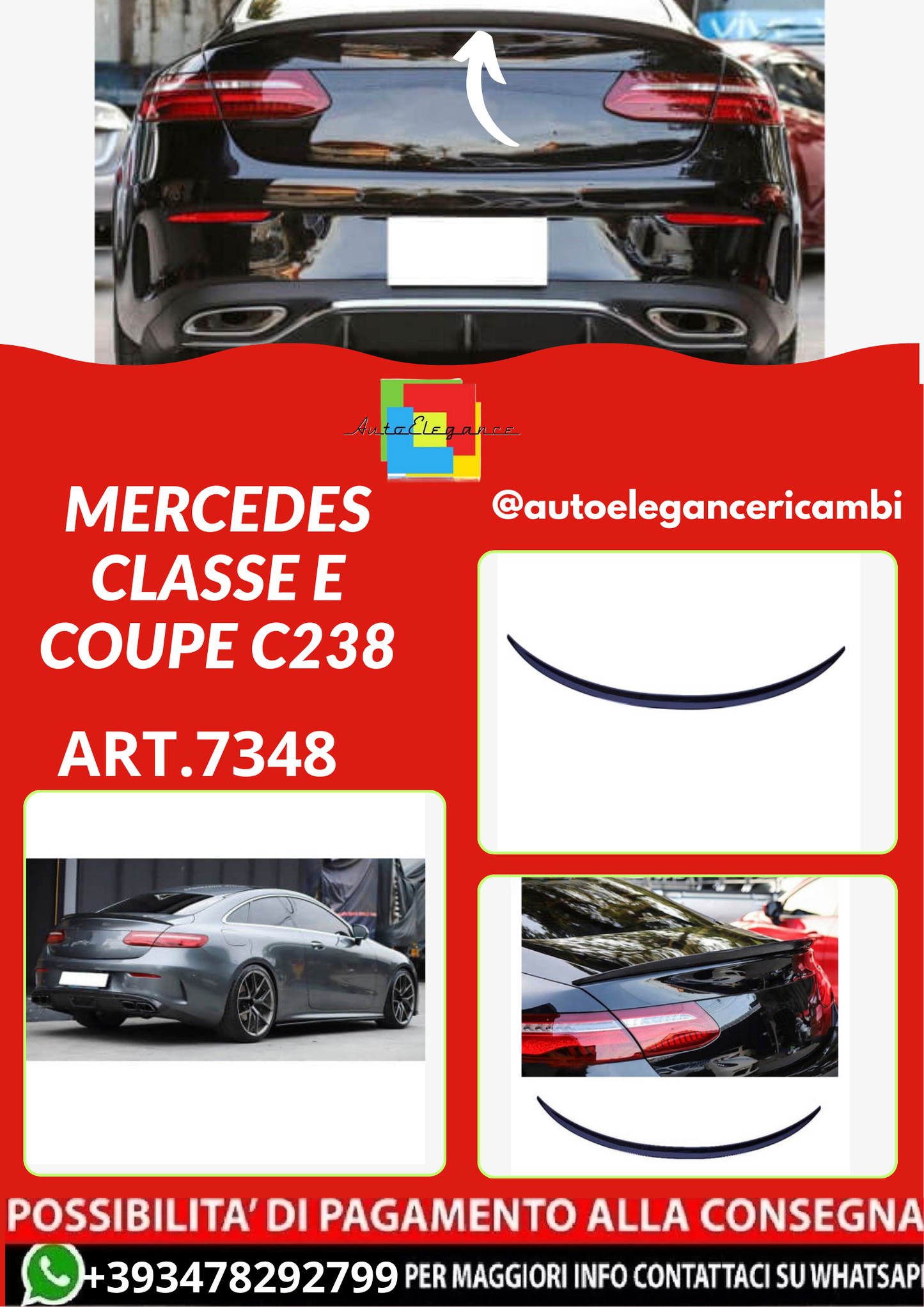 ART.7348 SPOILER MERCEDES CLASSE E COUPE C238