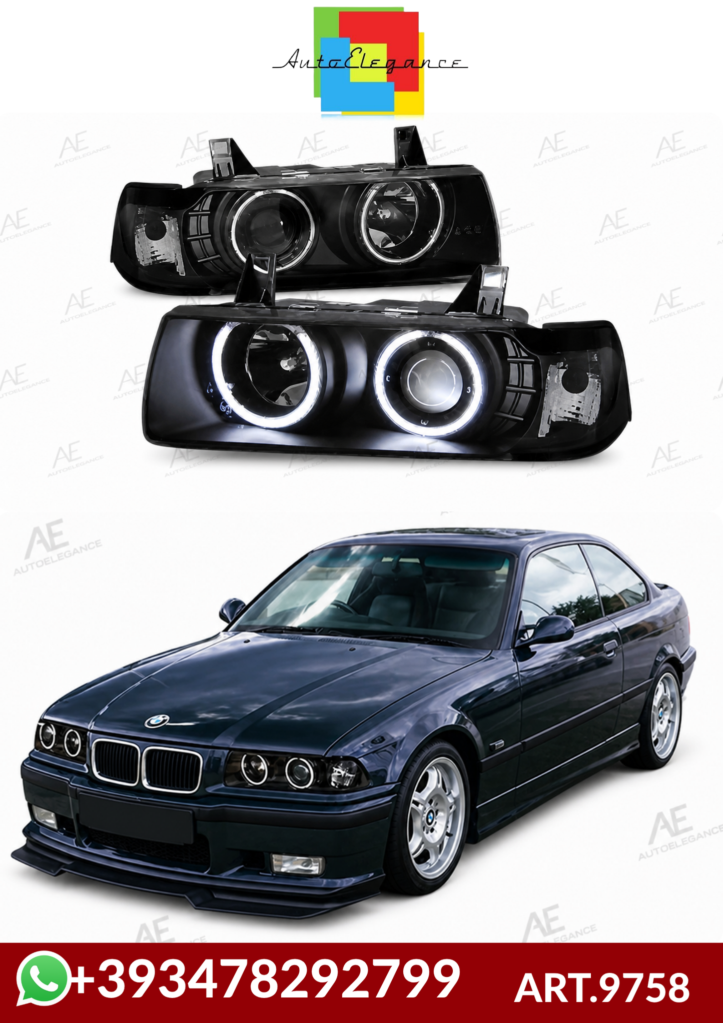 💕ART.9758 FARI ANTERIORI  BMW 3 E36 12.90-08.99 S/C/T💕