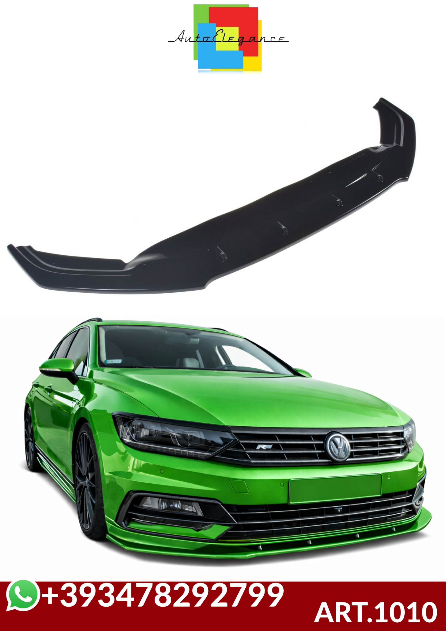 💕ART.1010 SPLITTER VW  PASSAT B8 2015-2019 RLINE NERO LUCIDO💕