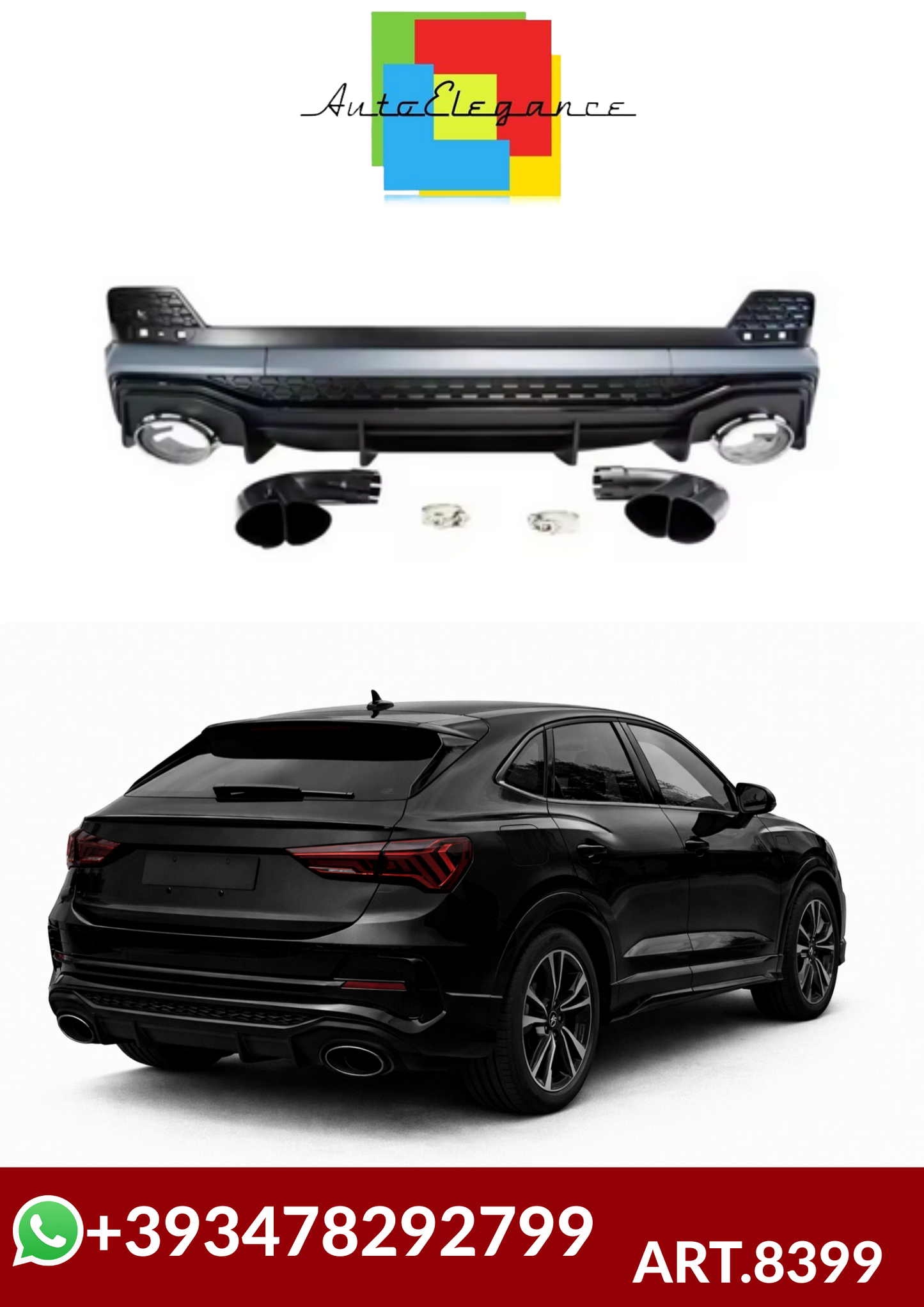 💕ART.8399 DIFFUSORI  Audi Q3 2019-2023 💕
