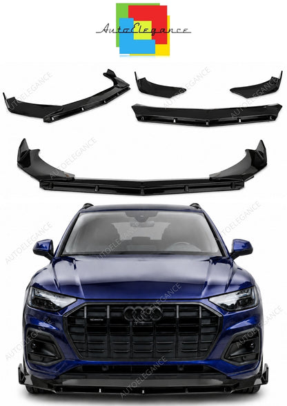 💕 Splitter Anteriore Adatto Per Audi Q5 Sportback 2020-2024Nero Lucido 💕