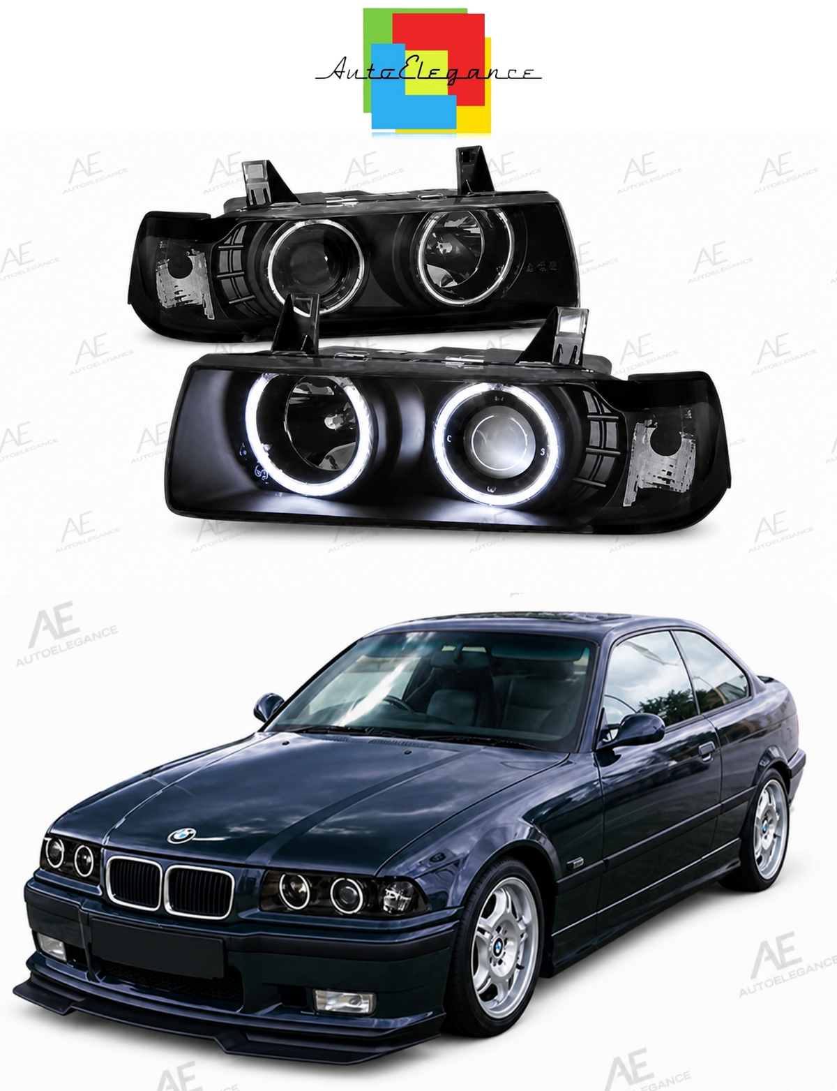 💕ART.9758 FARI ANTERIORI  ADATTO  PER BMW 3 E36 12.90-08.99 S/C/T💕