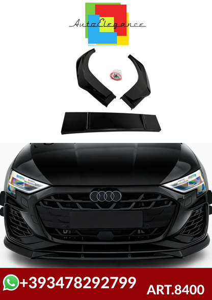 💕ART.8400 SPLITTER  Audi S3 A3 8Y S-line 2025+ NERO LUCIDO💕
