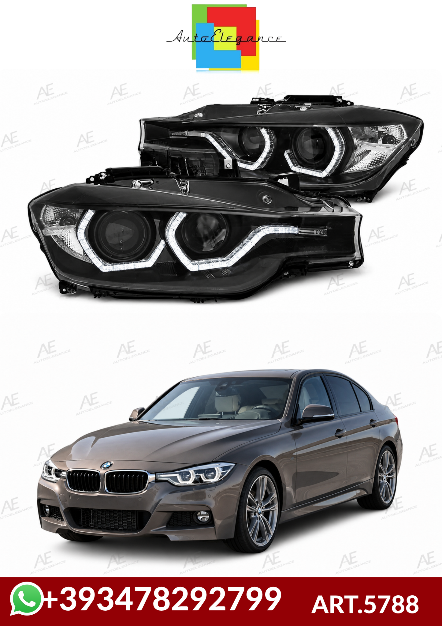 ART.5788   FARI ANTERIORI BMW SERIE 3 F30/F31 10.11 - 05.15 NERO
