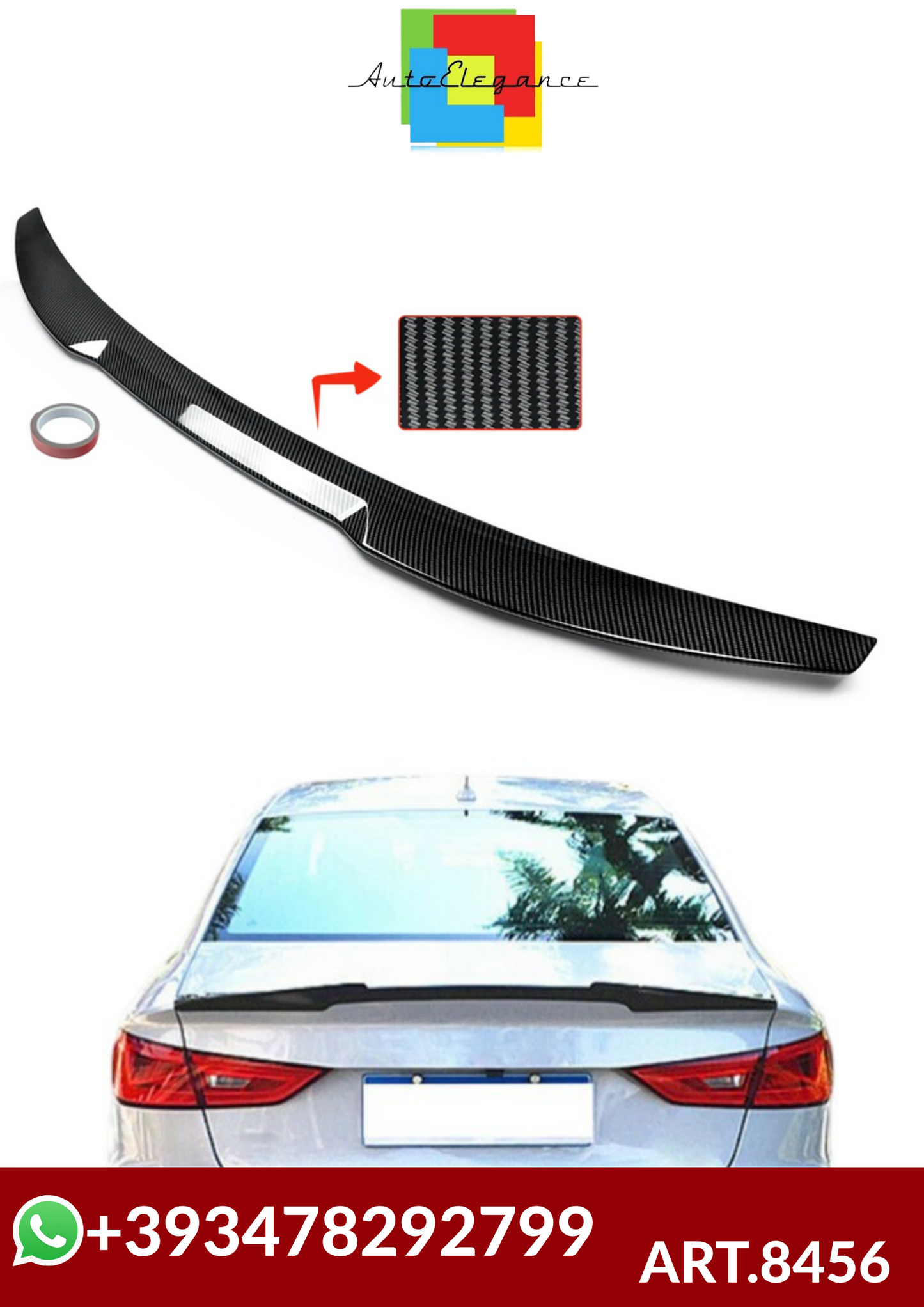 💕ART.8456  SPOILER  Audi A3 S3 RS3 Sedan 2014-2020💕