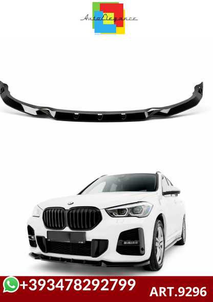💕ART.9296 SPLITTER   BMW X1 F48 2016+NERO LUCIDO 💕